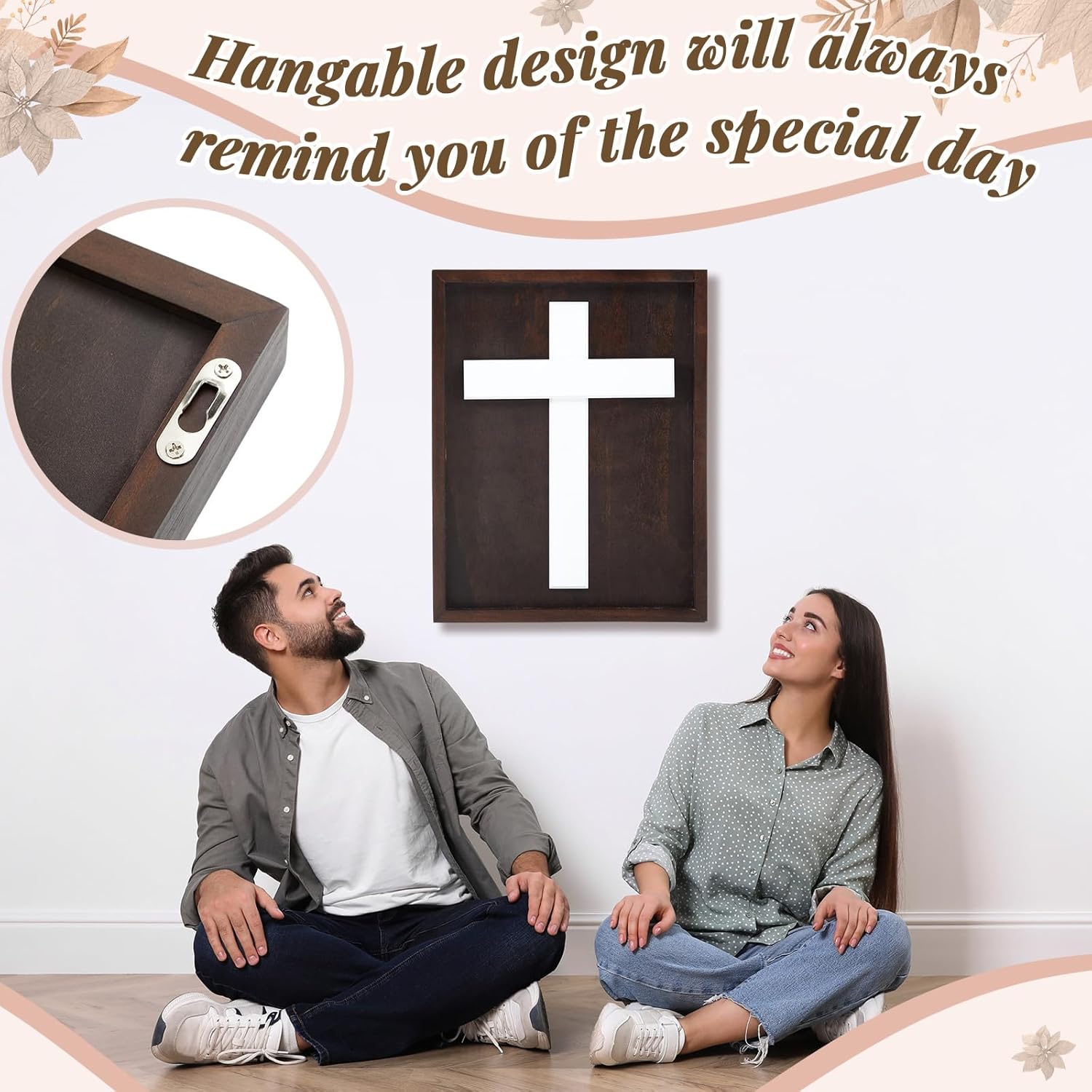 18x14 Inch Rustic Wooden Cross Wedding Gift