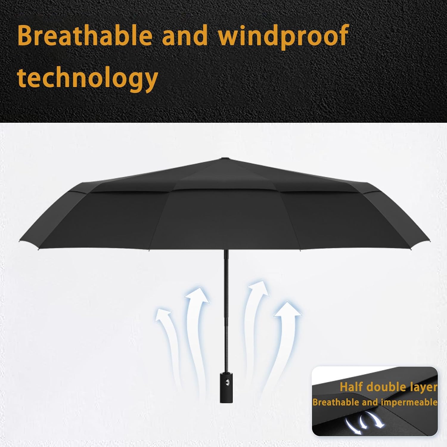 Windproof Travel Umbrella - Automatic Compact