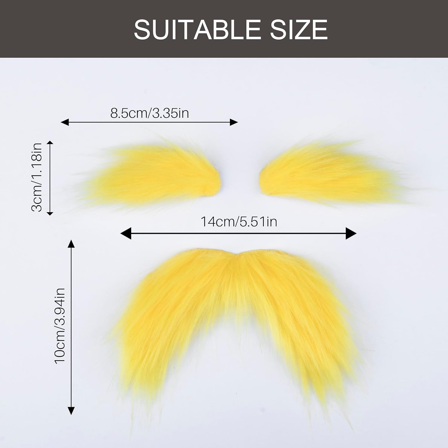 Yan Dream Fake Mustache and Eyebrows Set