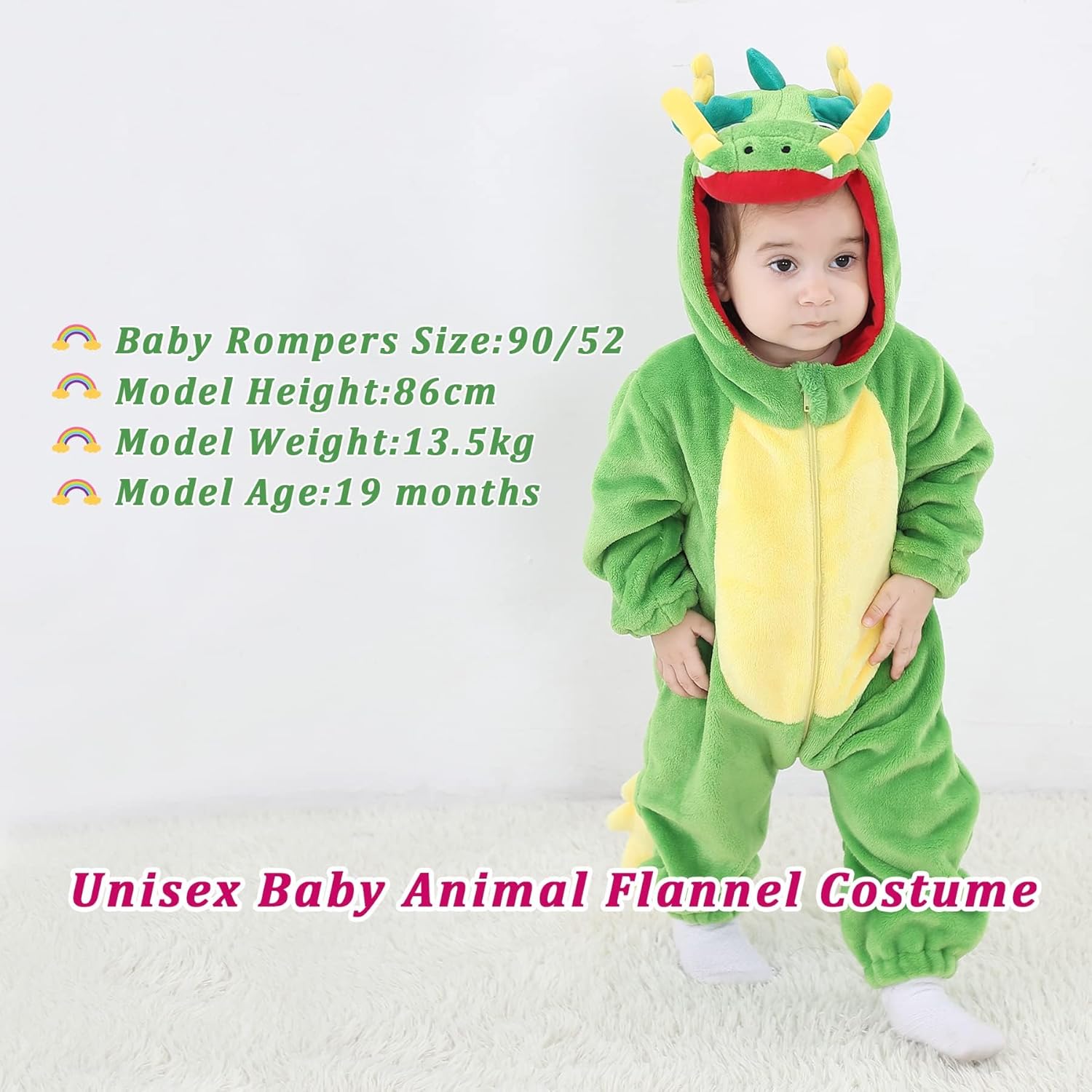 TONWHAR Baby Animal Costume Hooded Romper Jumpsuit