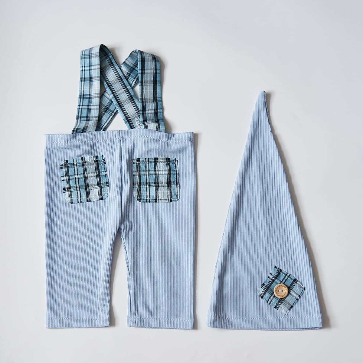 Zeroest Newborn Boy Photo Outfit with Suspenders and Hat