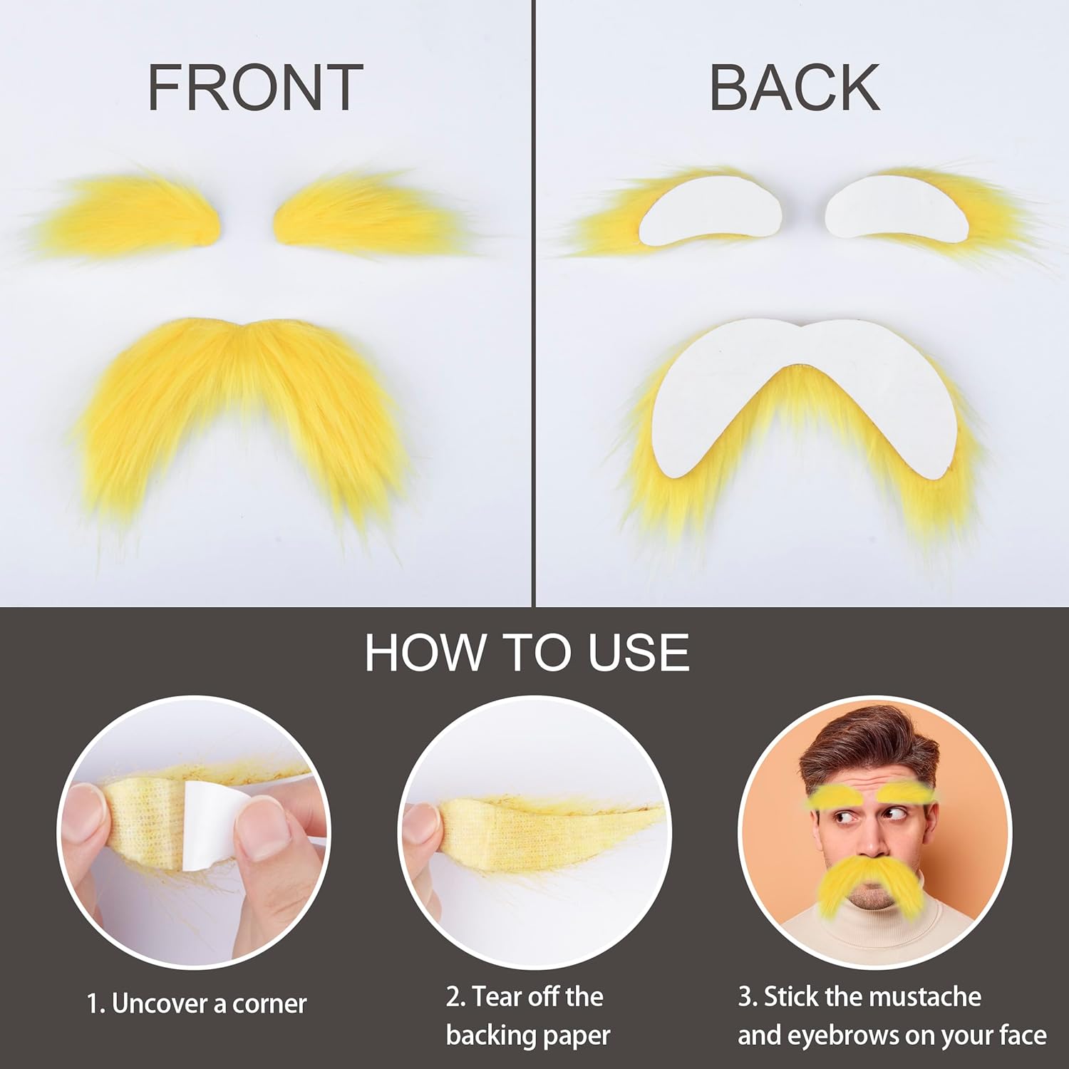 Yan Dream Fake Mustache and Eyebrows Set