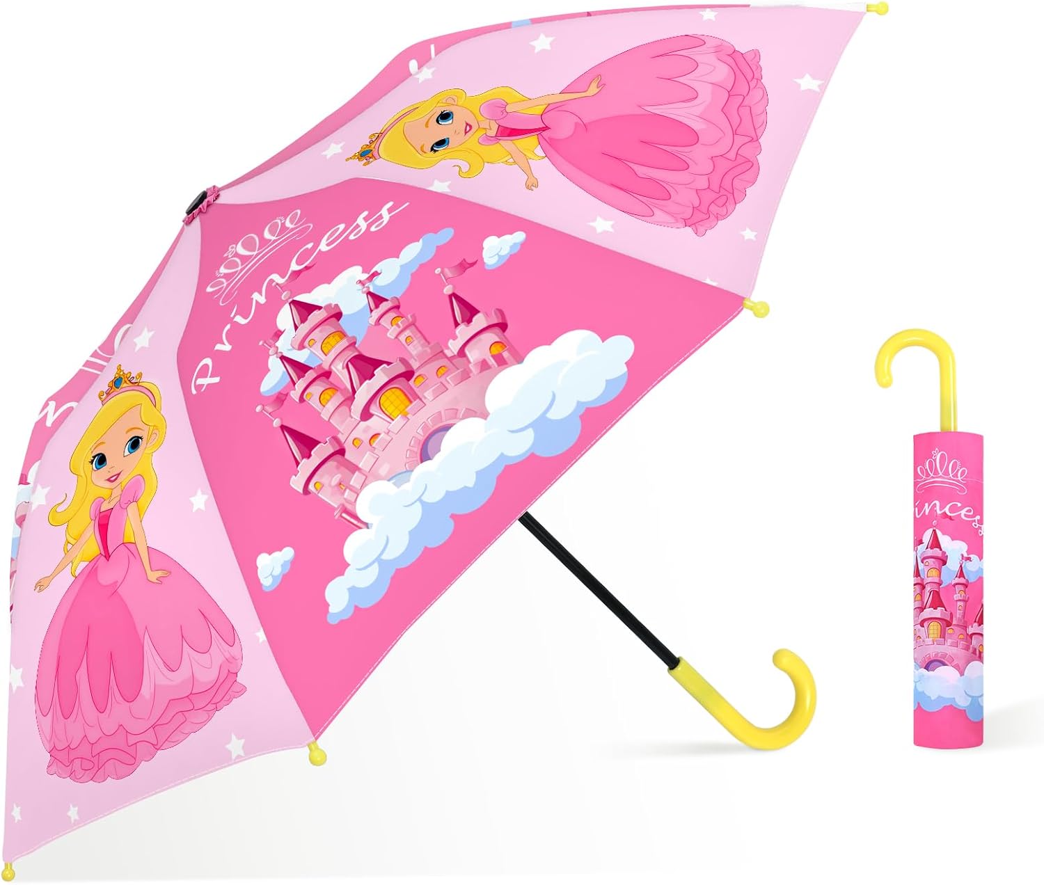 Kids Umbrella with Easy-Grip Hook Handle for Toddlers