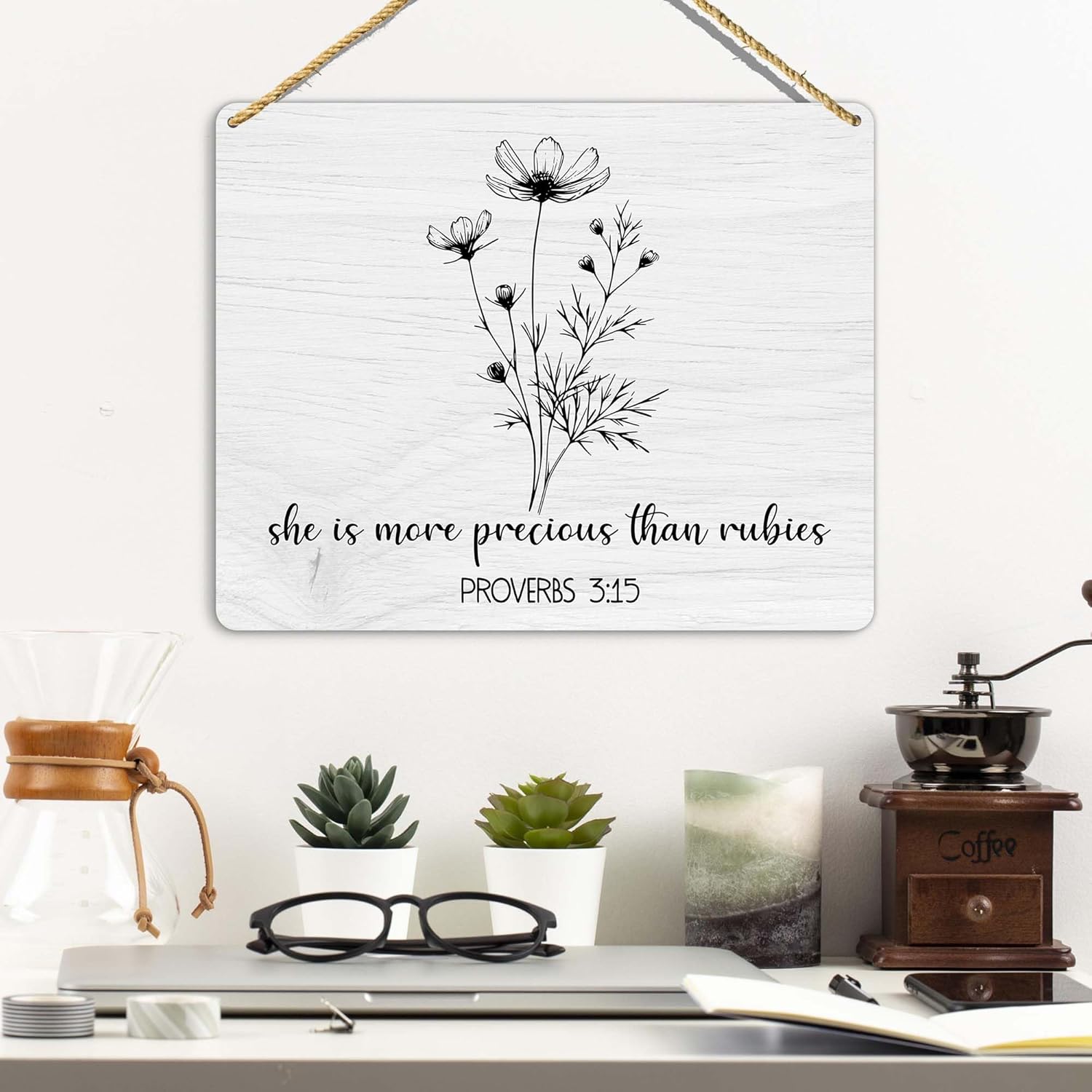 Sahjzk Girl Nursery Decor Wooden Scripture Hanging Sign 1