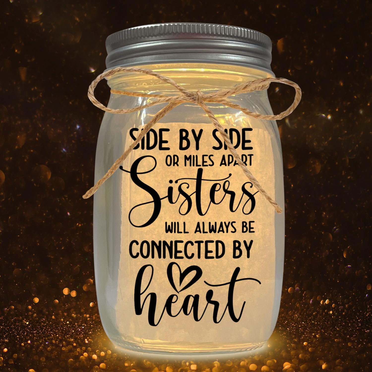 Birthday Gifts for Sister Mason Jar Night Light