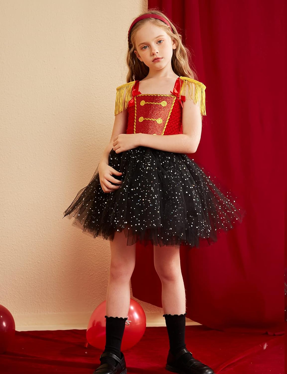 Tutu Dreams Circus Dress with Headband for Girls 1-10Y