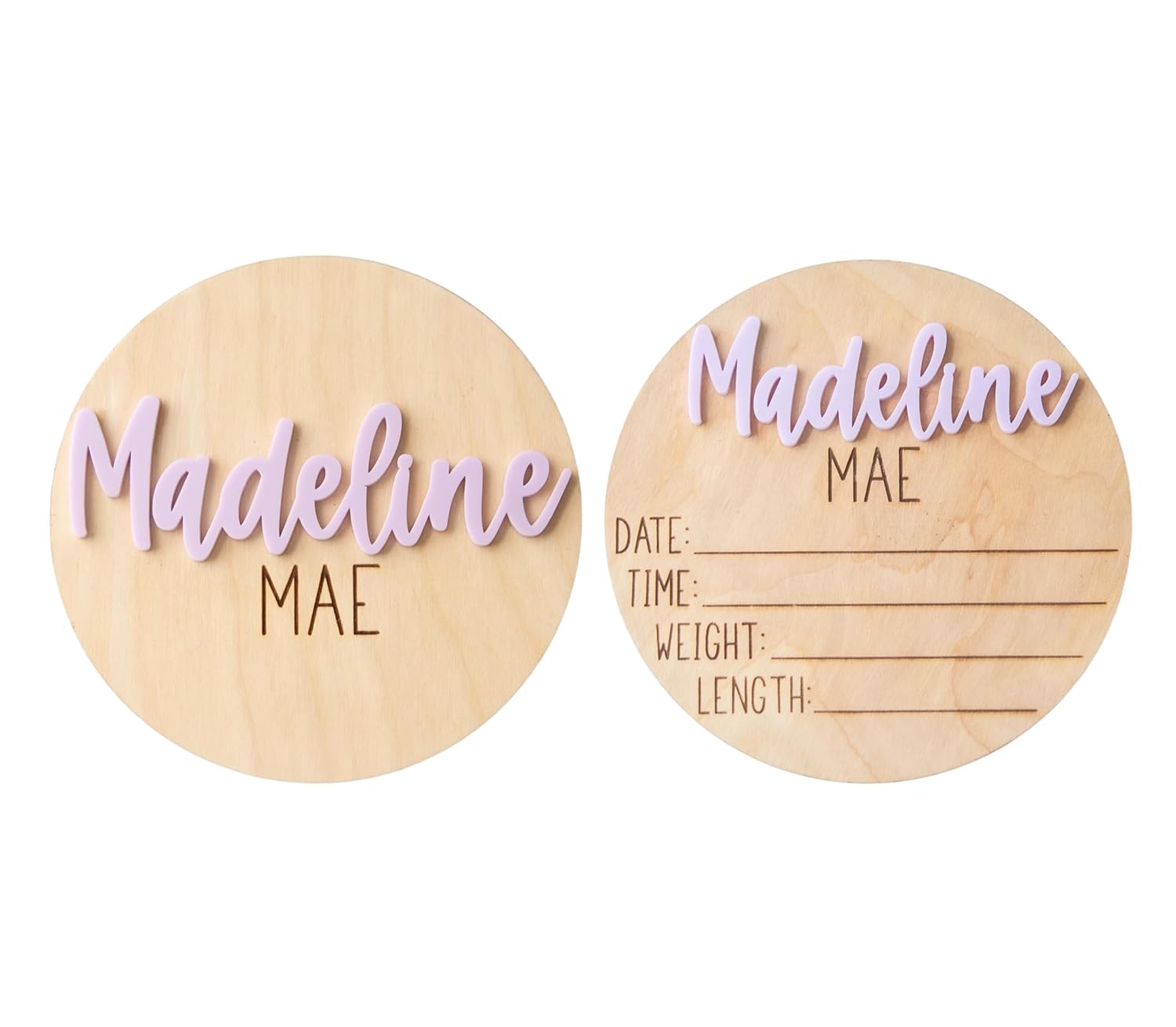 Personalized Newborn Announcement Sign - Double Sided