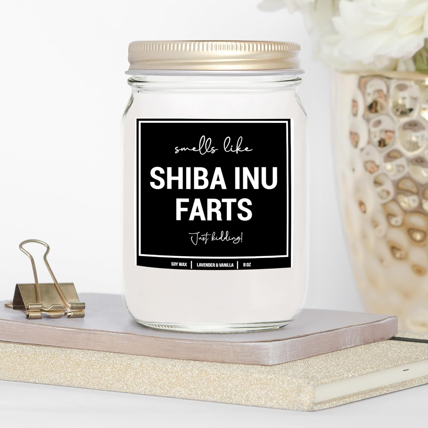 YouNique Designs Shiba Inu Lavender Vanilla Candle