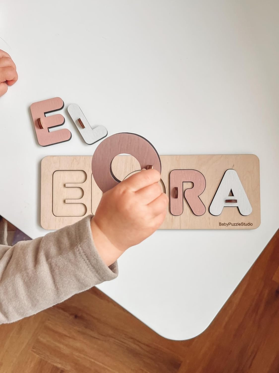 Pabawa Personalized Name Wood Puzzle Baby Gift 1