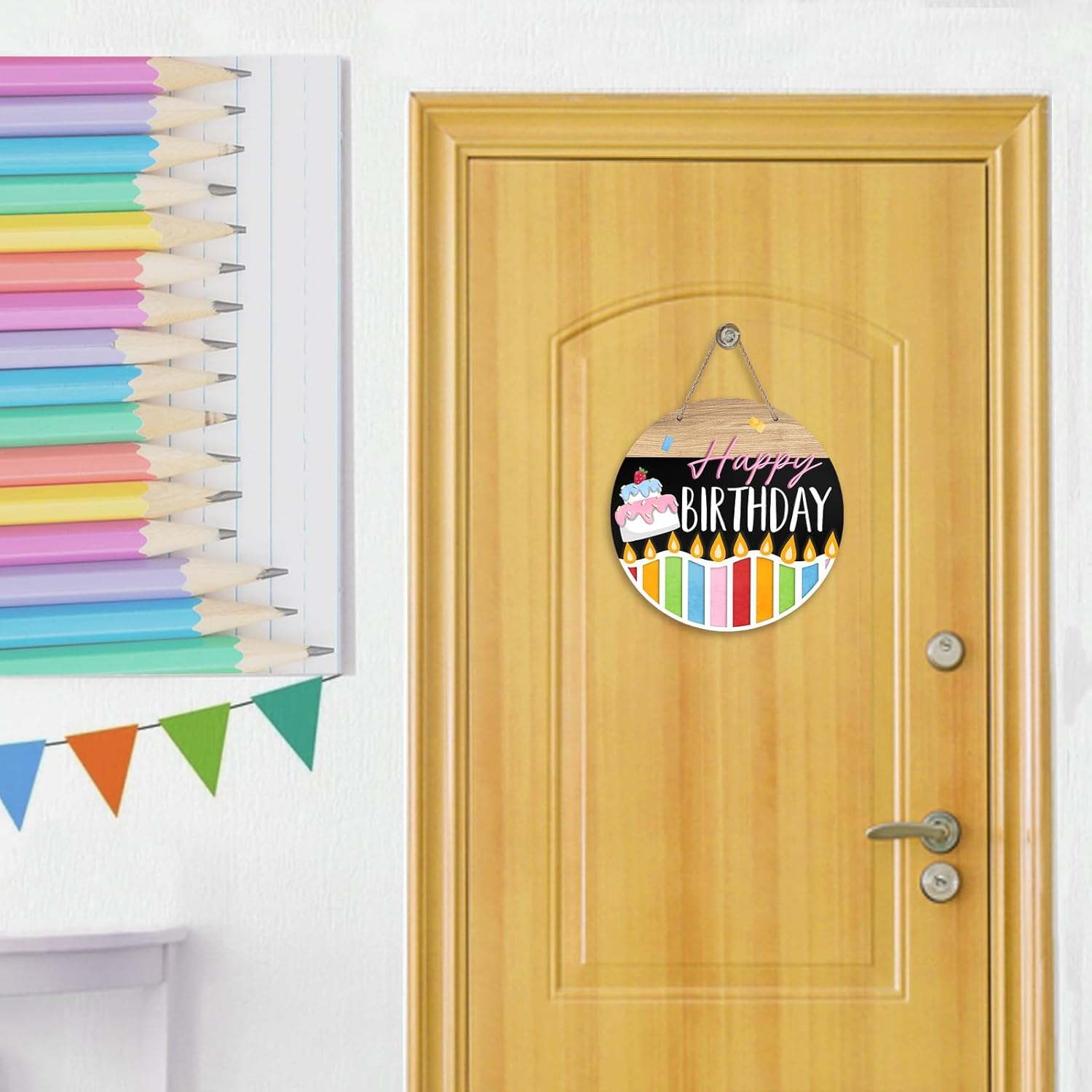 Deroro Happy Birthday Wooden Door Sign
