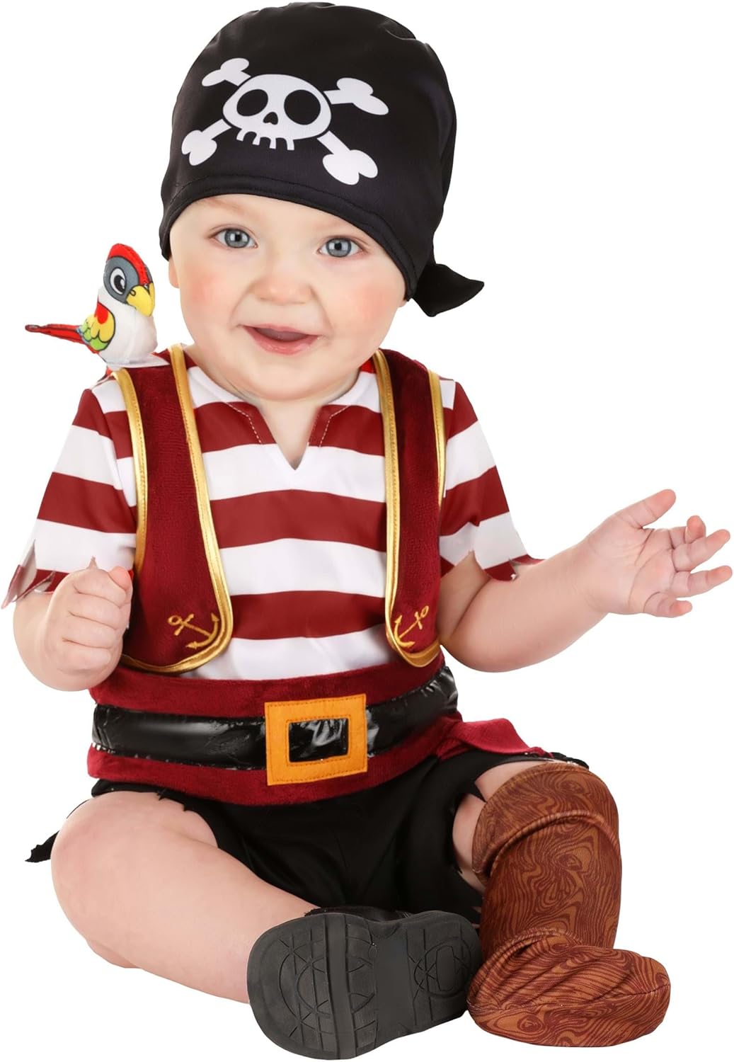 Infant Pirate Costume for Halloween - Peg-Legged Captain Outfit