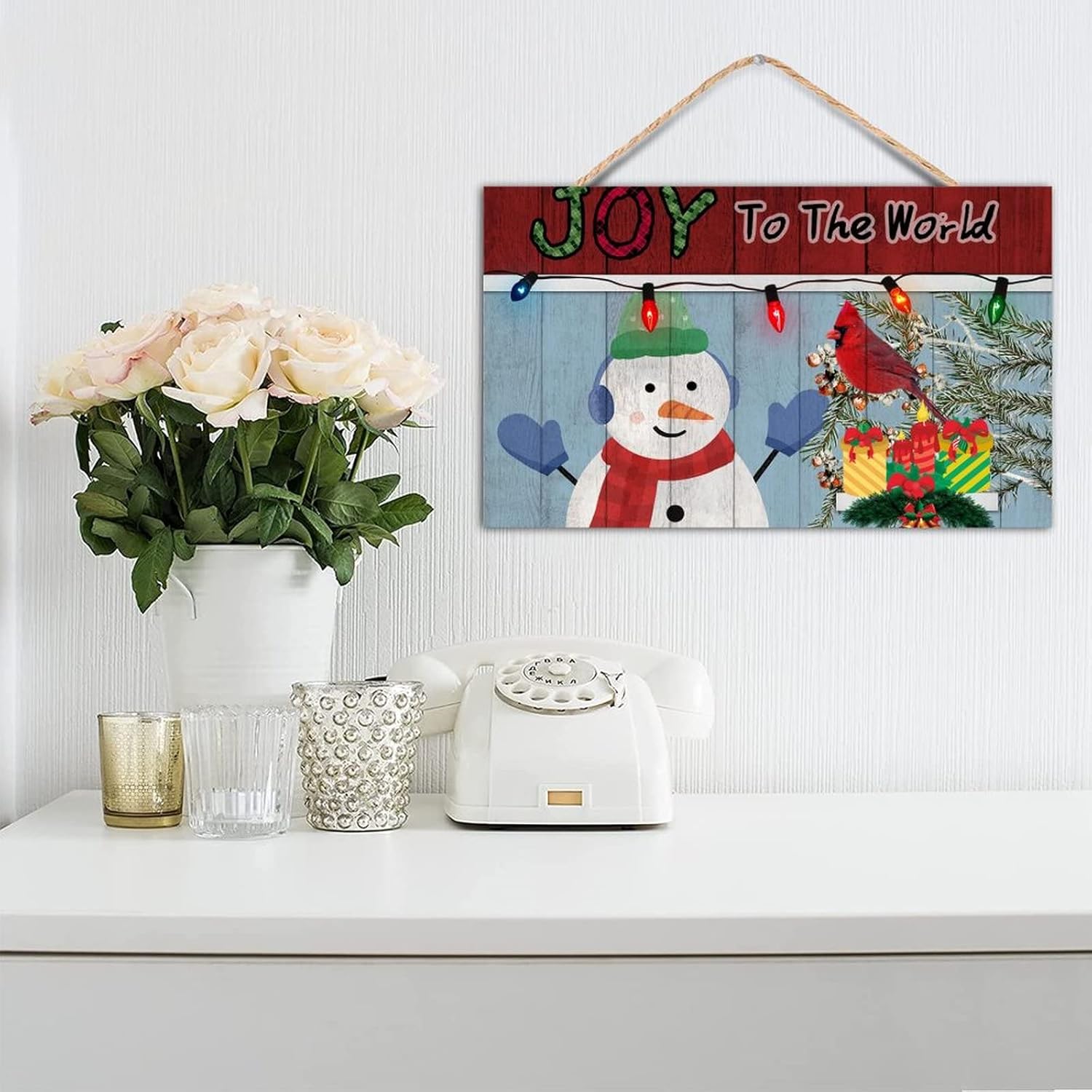 TEANFUN Joy to the World Wood Sign 12x20 Inch