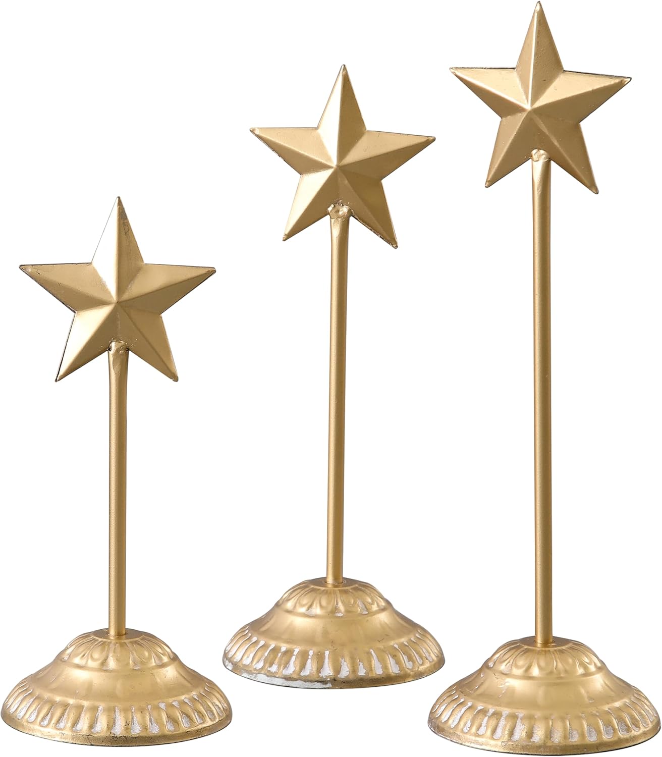 SOFE Standing Gold Star Set of 3 - Decorative Table Centerpieces