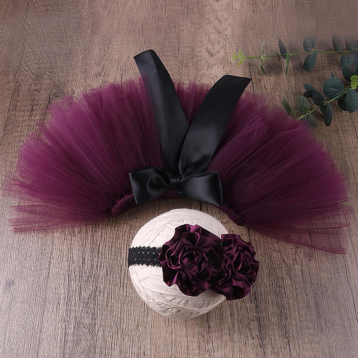 Vomdrok Newborn Baby Tutu Skirt Headband Set 1