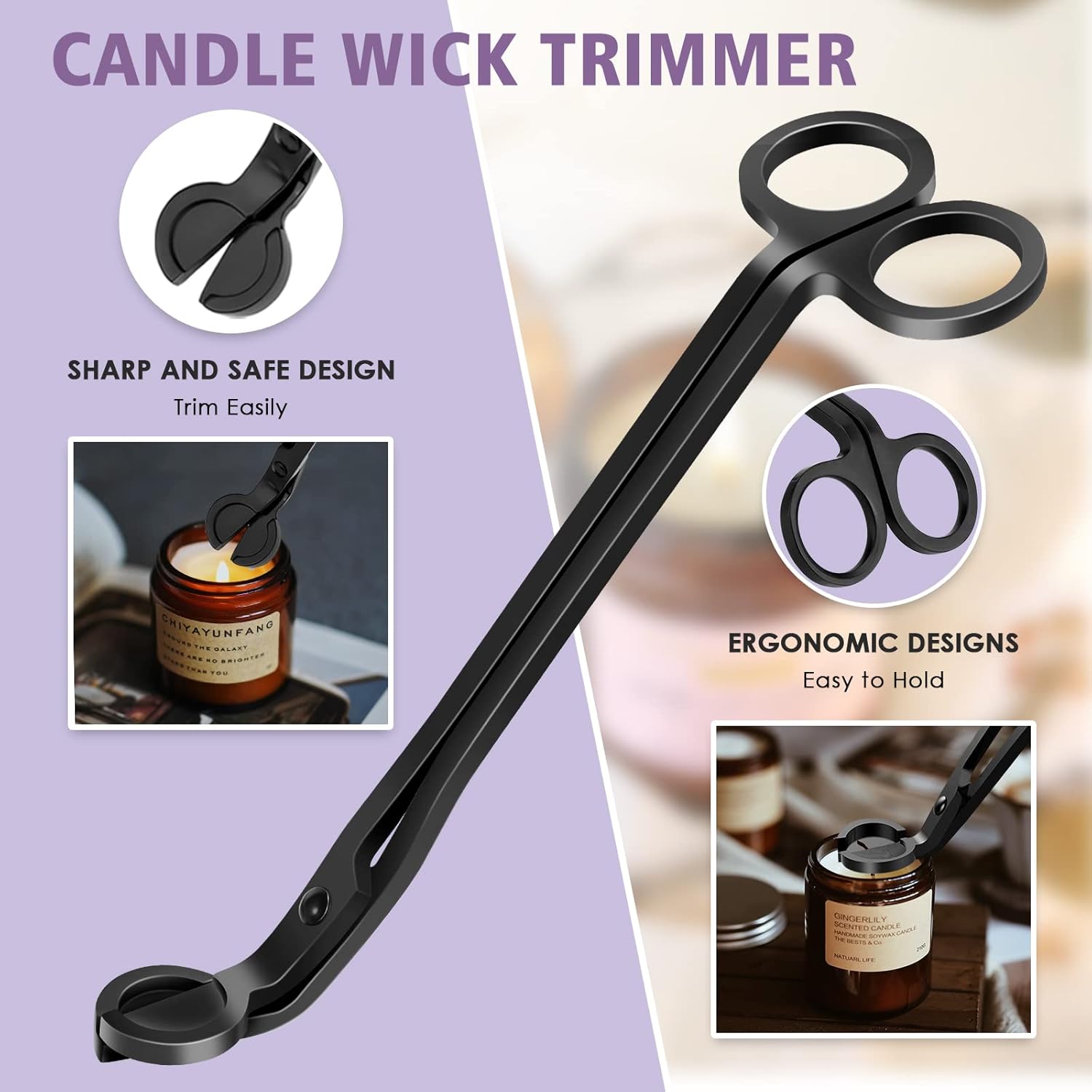 HEYLOURB 6 in 1 Candle Accessory Set with Electric Lighter