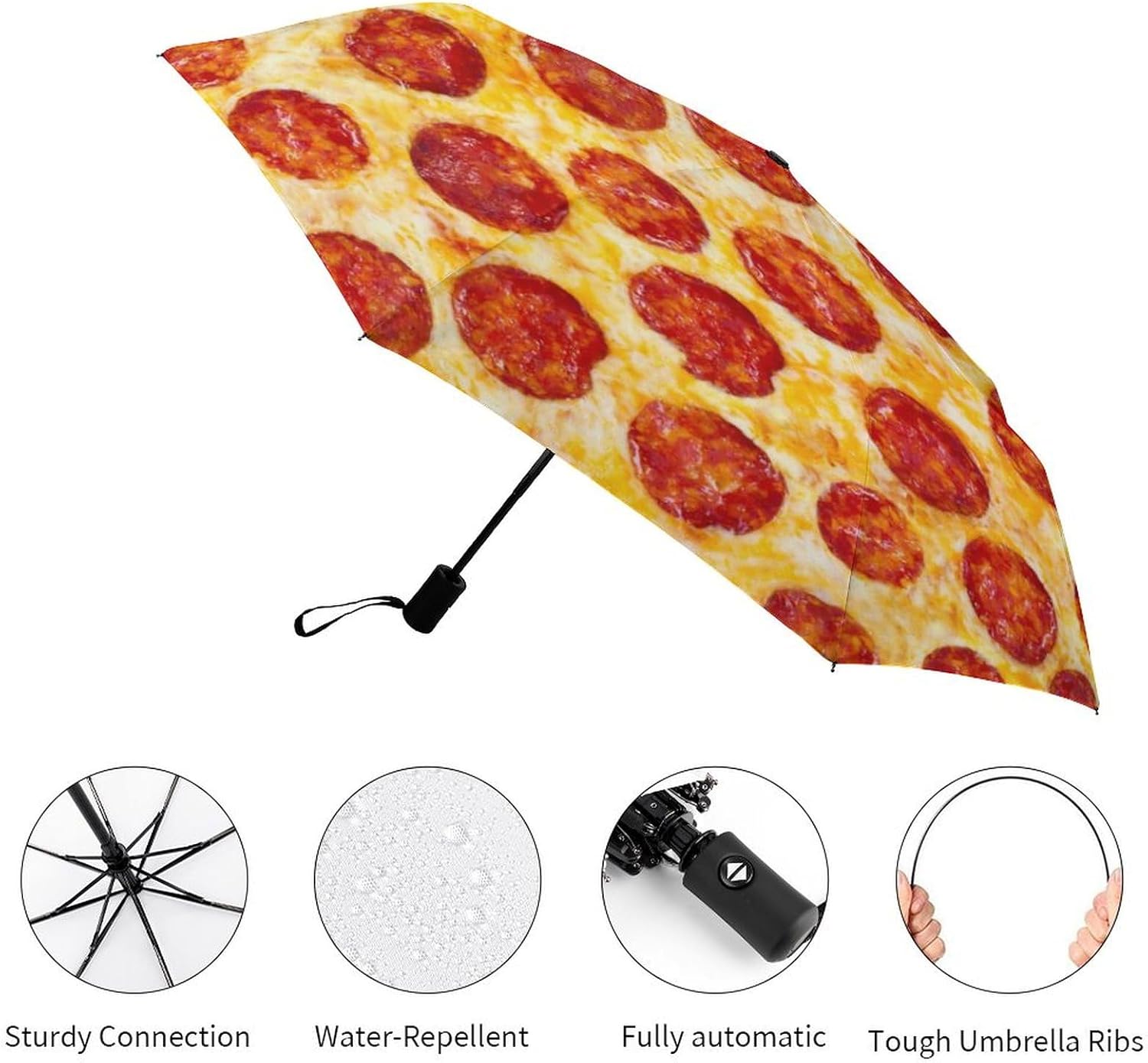NAWFIVE Compact Folding Travel Umbrella Auto Open Close Windproof Rainproof