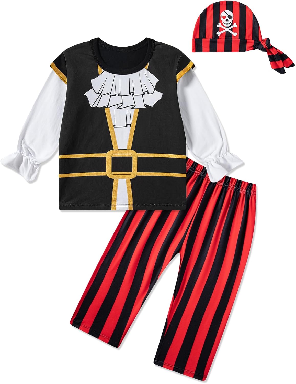 Fantasy Era 3Pcs Toddler Boys Pirate Costume with Hat