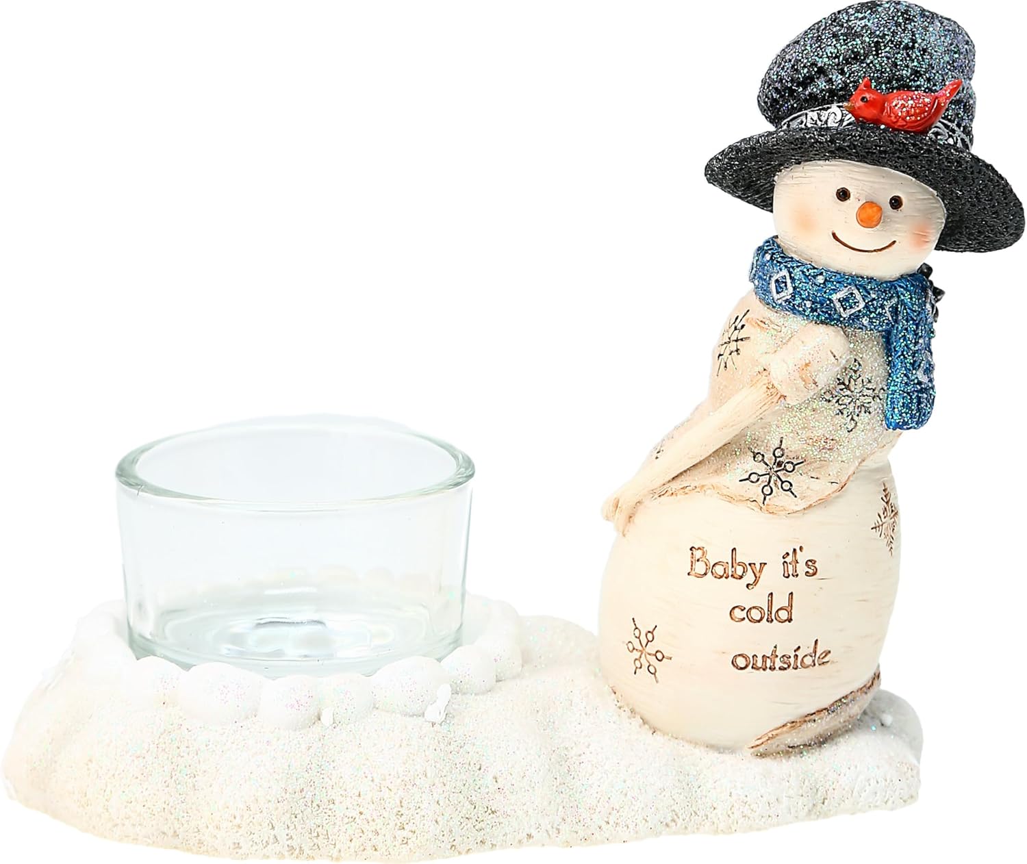 Pavilion Gift Company - Cold Outside Snowman Tealight Holder 1