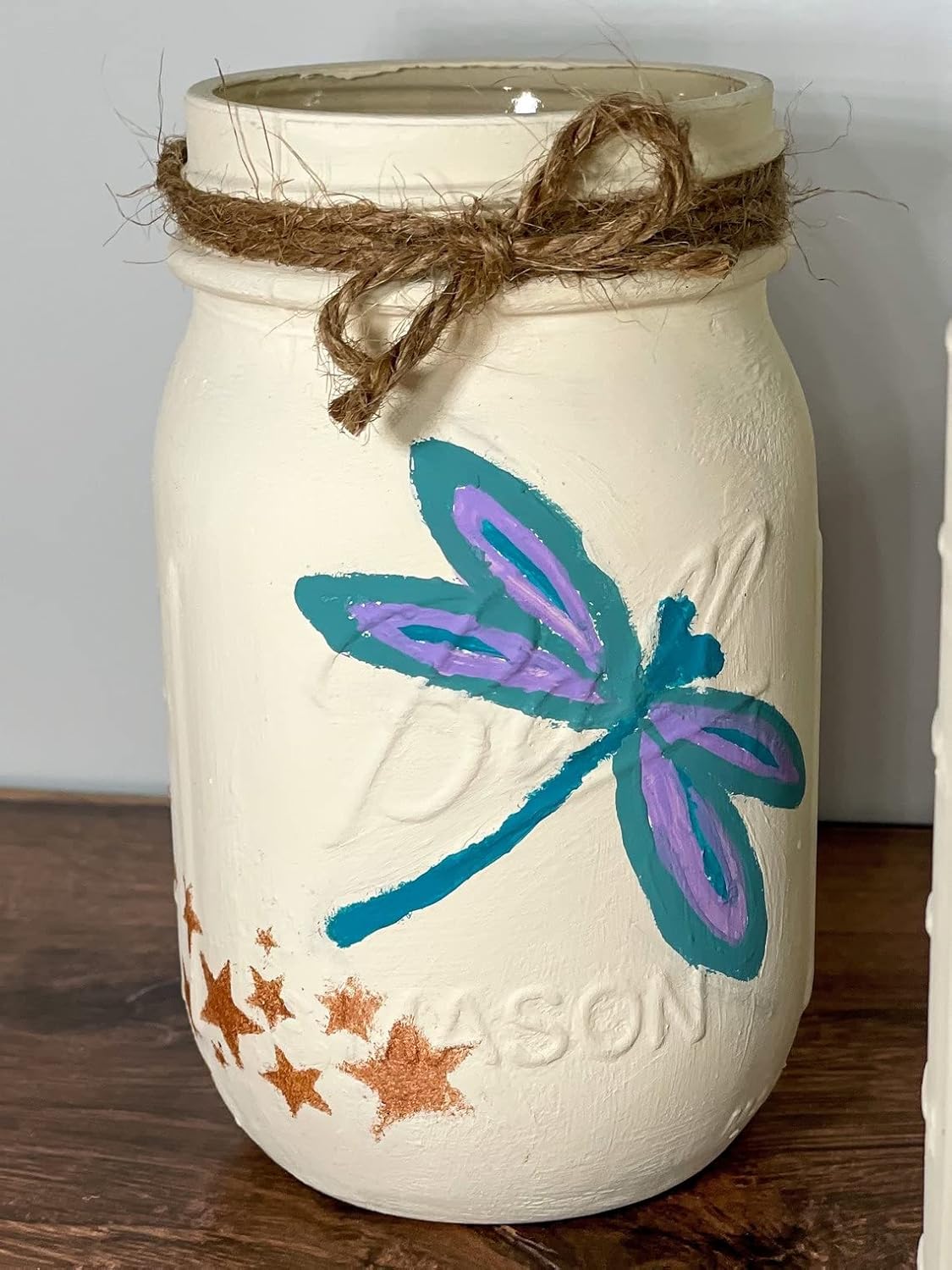 Redwood Home Dragonfly Painted Mason Jars Set of 3