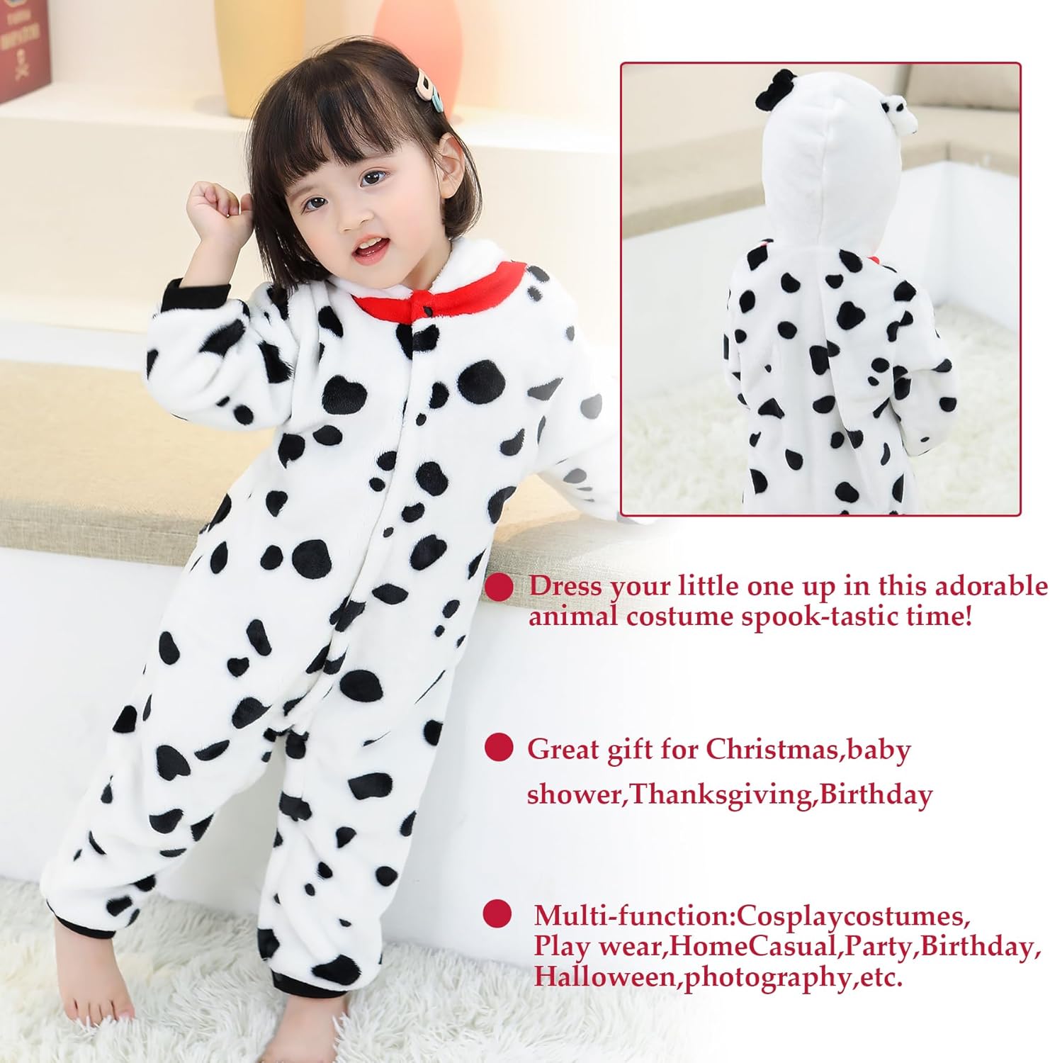 TONWHAR Baby Animal Halloween Jumpsuit for Kids and Toddlers