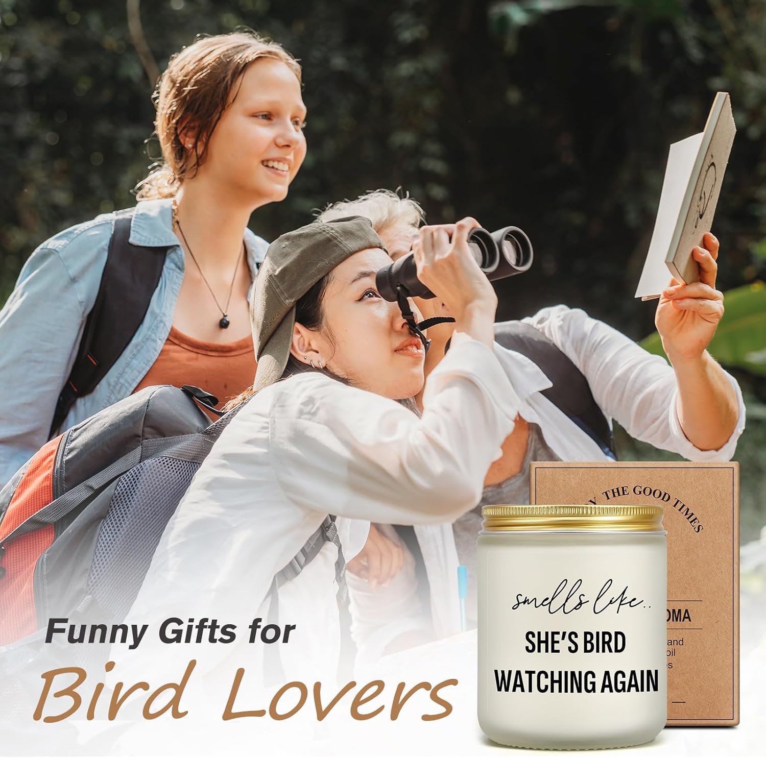 Funny Bird Watching Candle with Lavender Scent