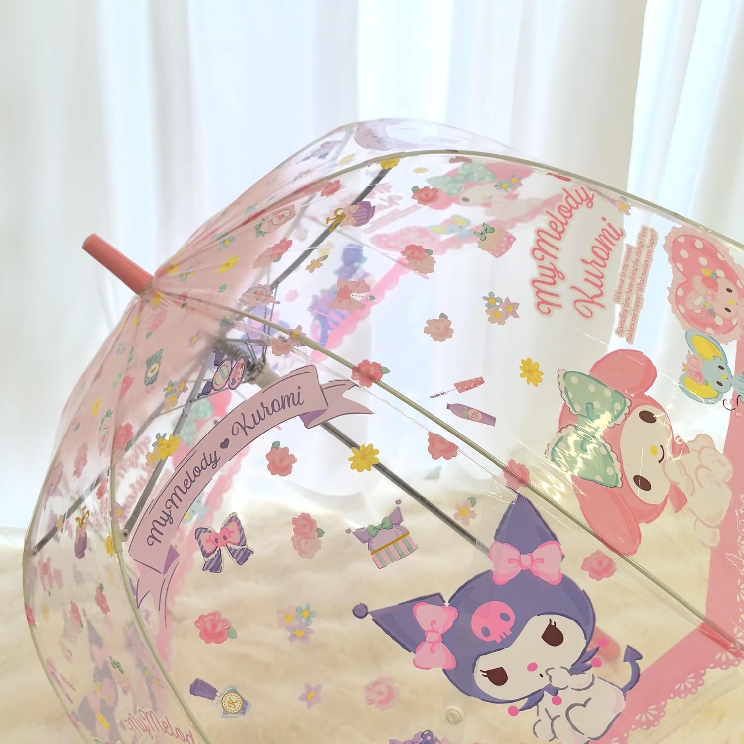 RRI Melody Cute Cartoon Vinyl Stick Umbrella for Kids 1