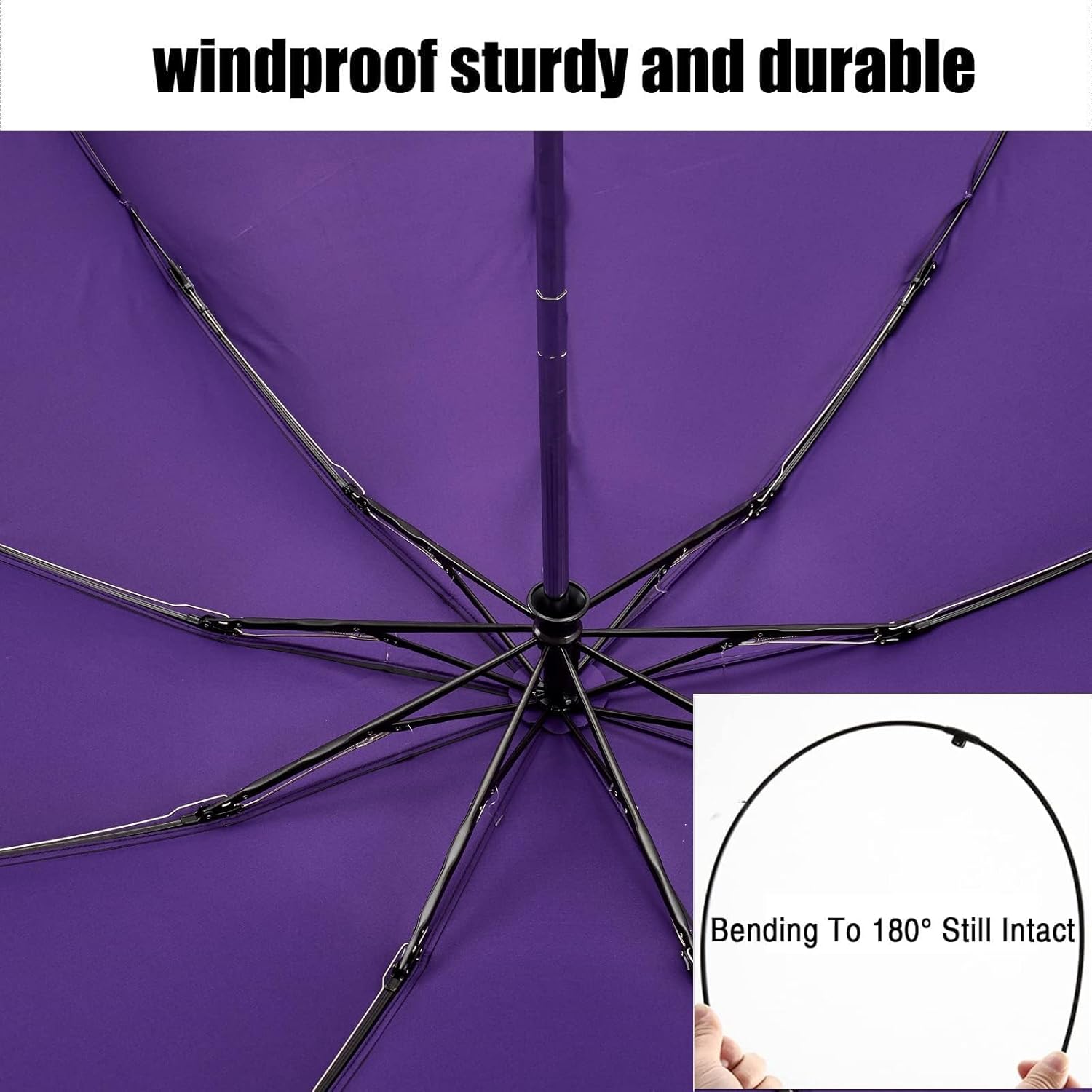 ElifeAcc Windproof Travel Umbrella - Auto Open Close for Men Women