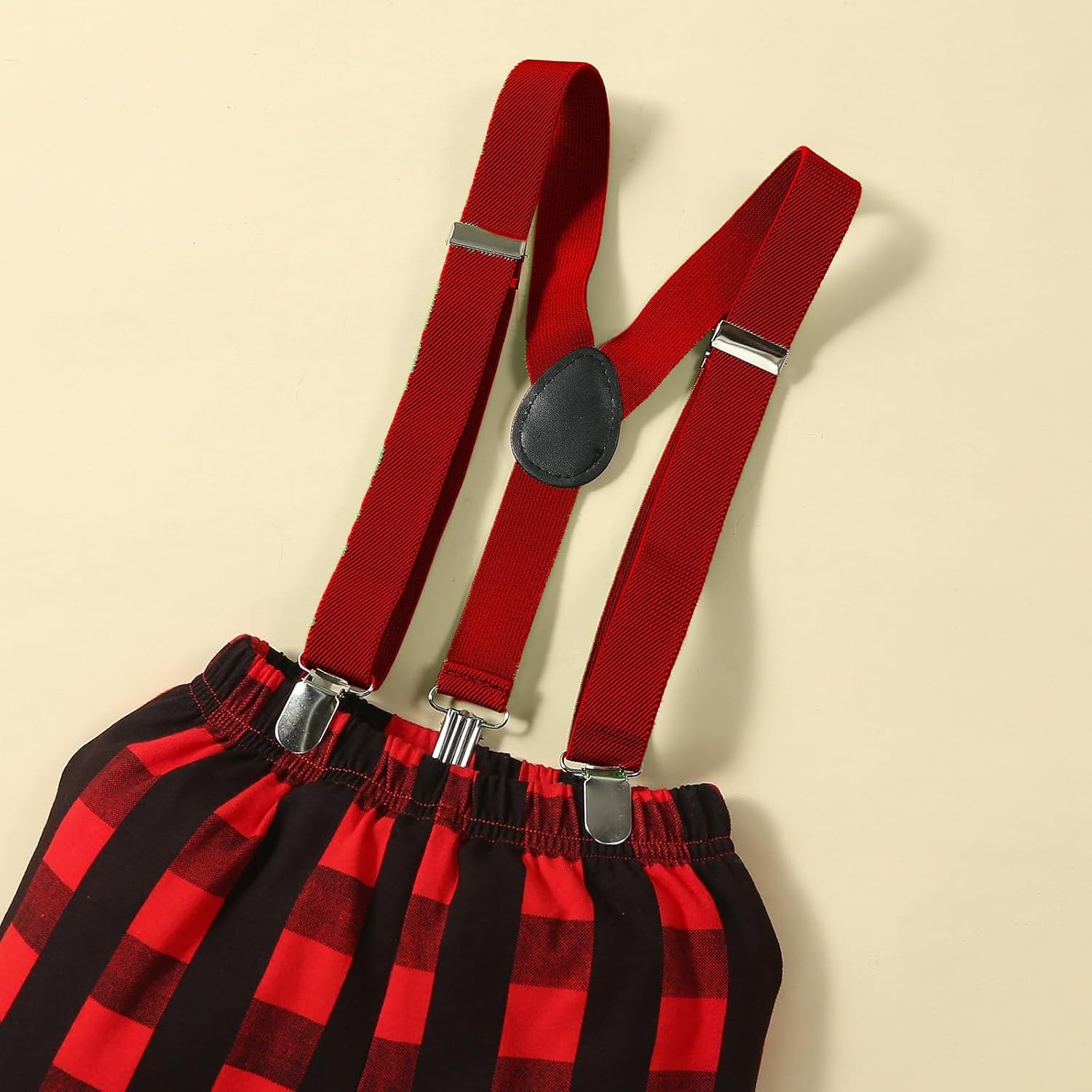 Baby Boy Dinosaur Bow Tie Romper Set Suspenders