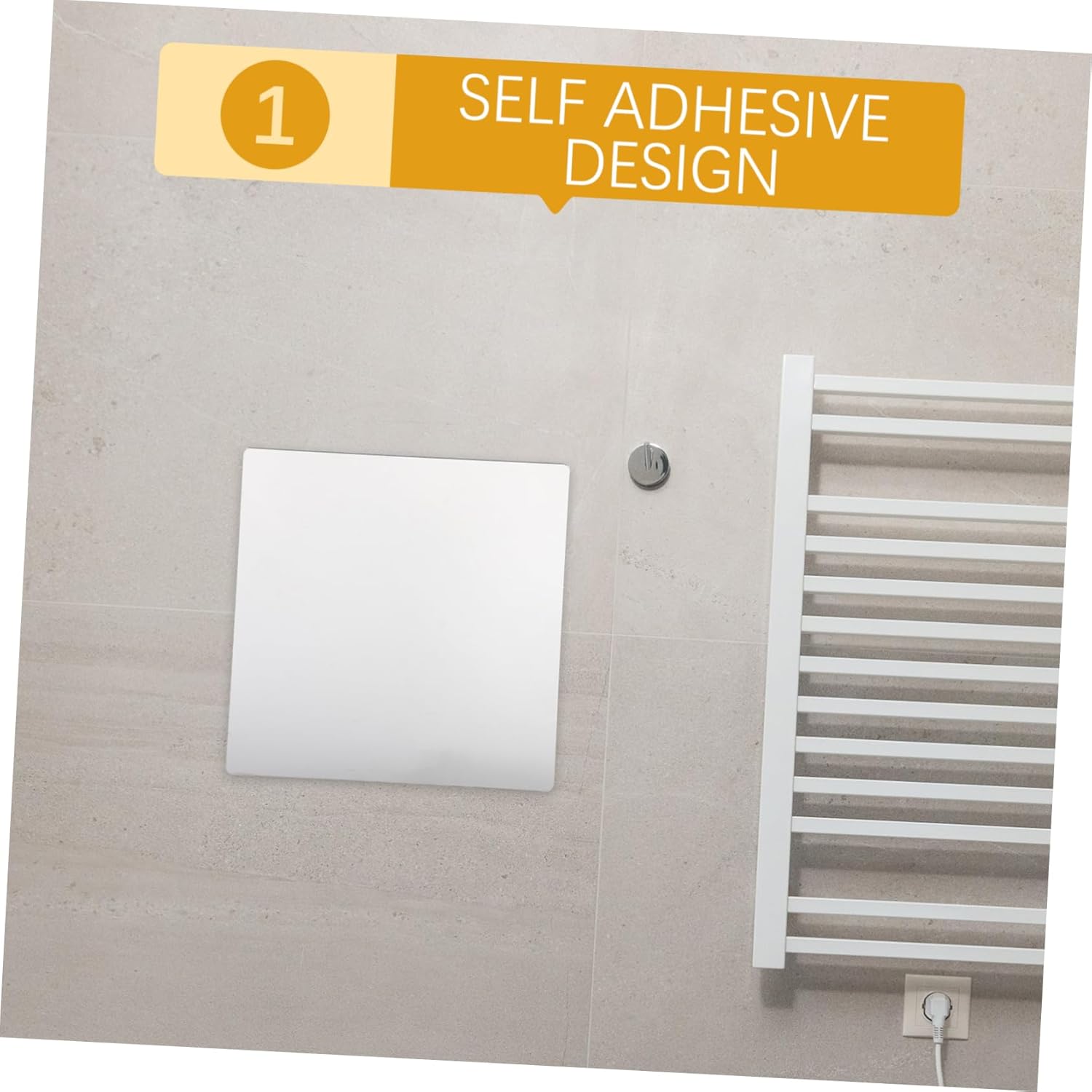 ERINGOGO Large Vanity Mirror Set 2pcs Self-Adhesive Acrylic