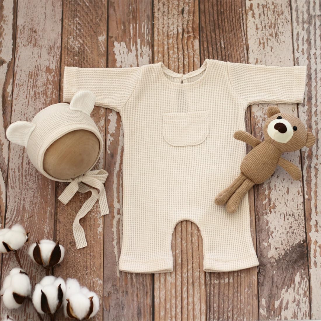 Vomdrok Newborn Boy Bear Costume Set