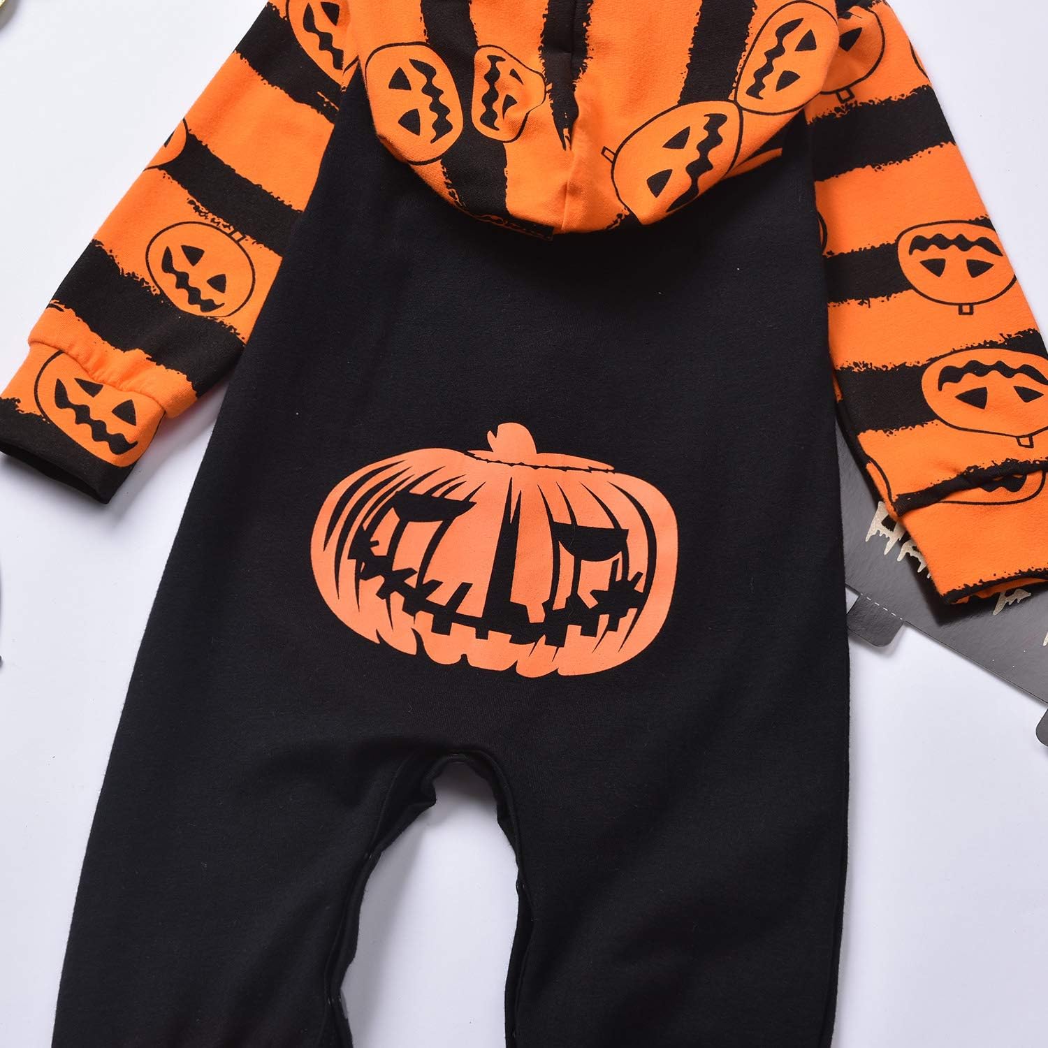 Aalizzwell Baby Halloween Hooded Romper for Toddler Boys Girls