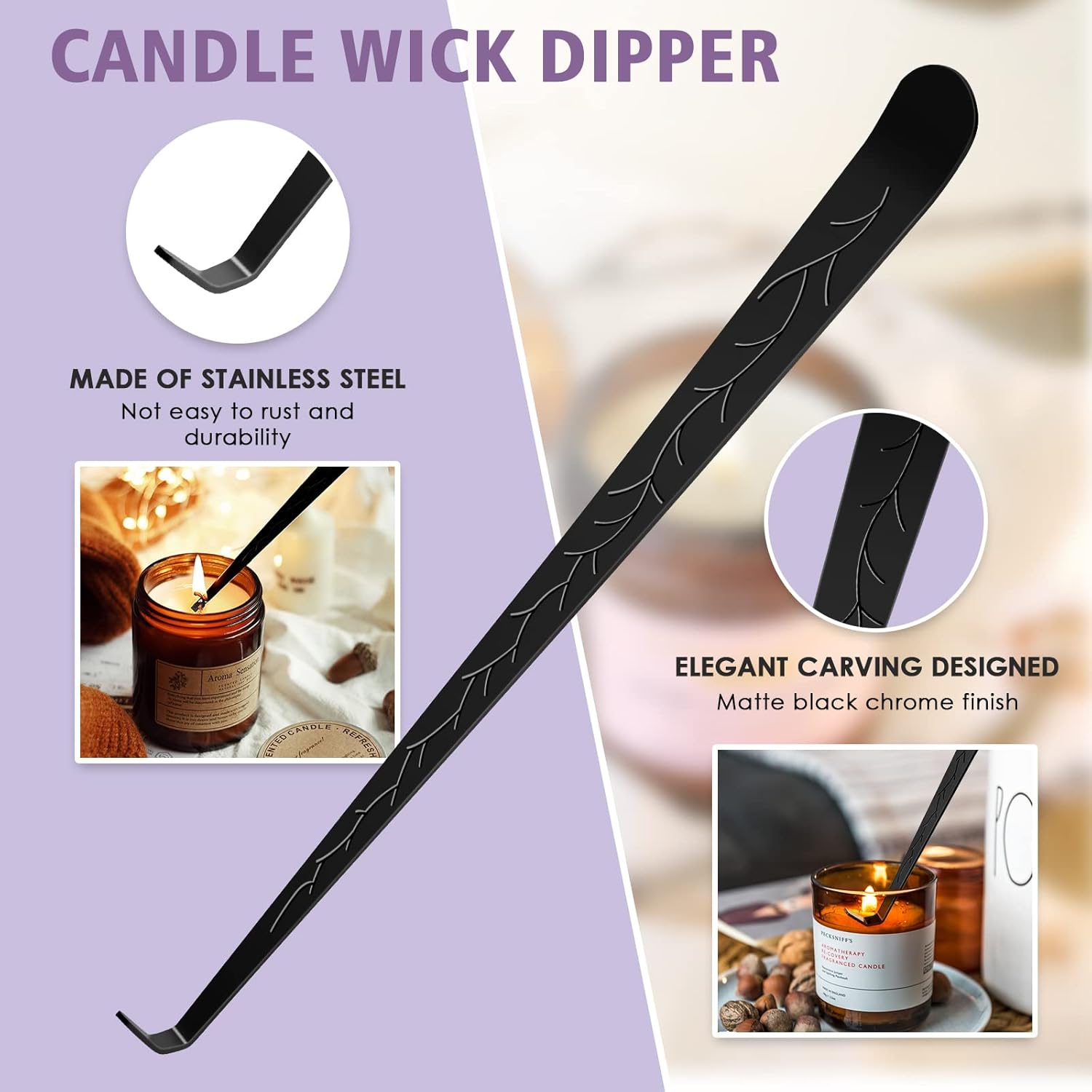 HEYLOURB 6 in 1 Candle Accessory Set with Electric Lighter