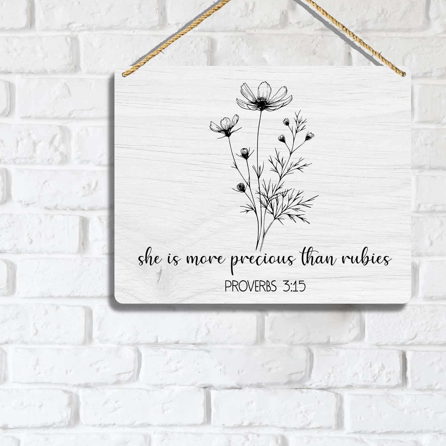 Sahjzk Girl Nursery Decor Wooden Scripture Hanging Sign 1