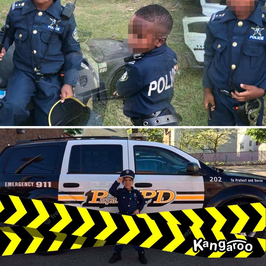 Kangaroo Police Costume Kids Set for Boys Girls