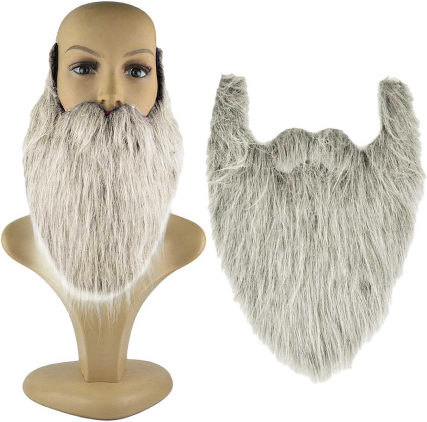 BOGEEL Halloween Fake Beard with Adjustable Elastic Rope and Cloth
