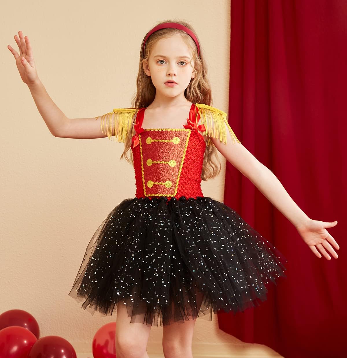 Tutu Dreams Circus Dress with Headband for Girls 1-10Y