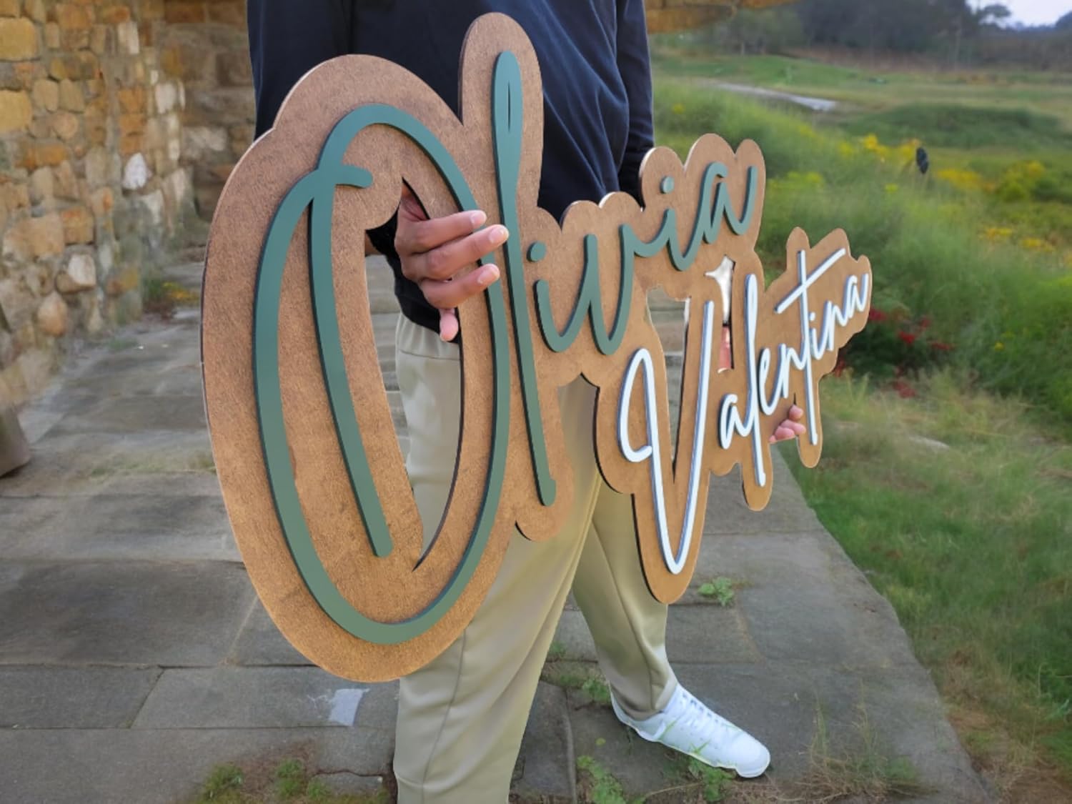 Custom Wooden Name Sign for Nursery or Kids Room