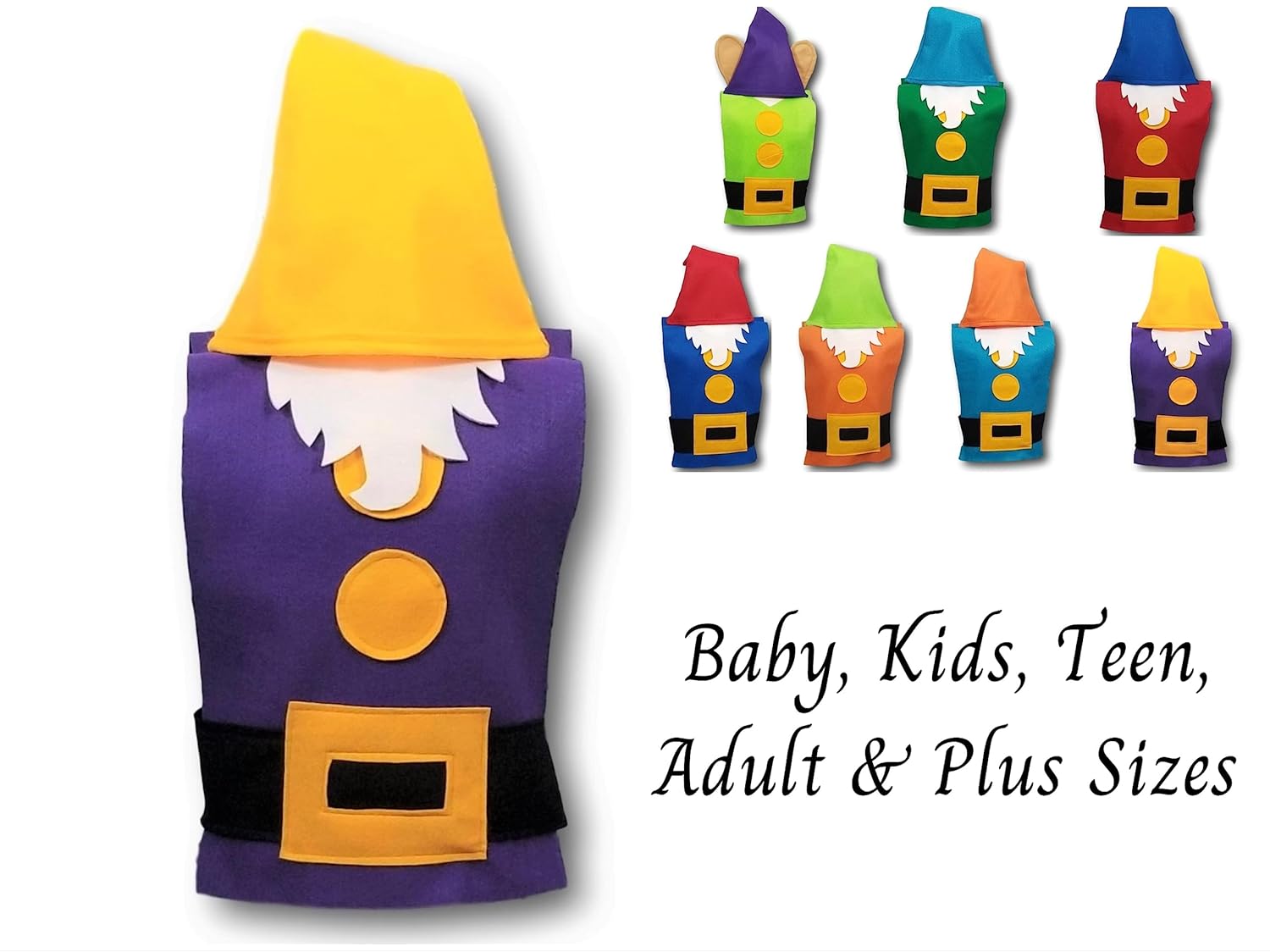 Happy Dwarf Costume Set - Baby to Adult Sizes
