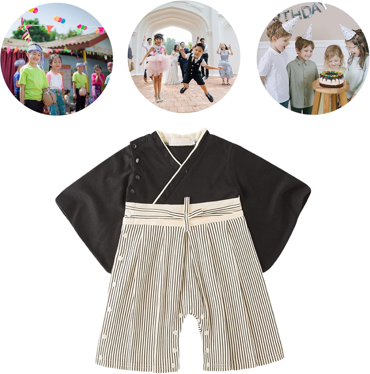 Baby Kimono Onesie with Socks for Halloween and Anime Costumes