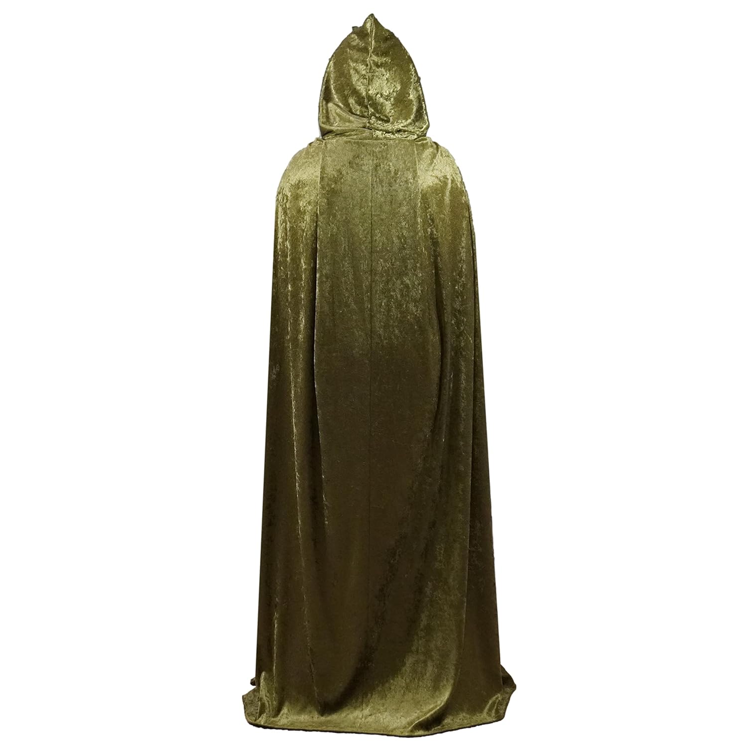 Olive Green Velvet Hooded Cape - All Sizes