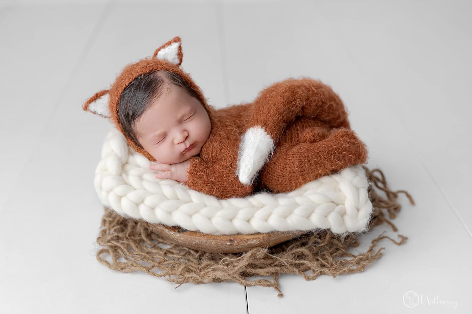 Handmade Baby Fox Costume for Newborn