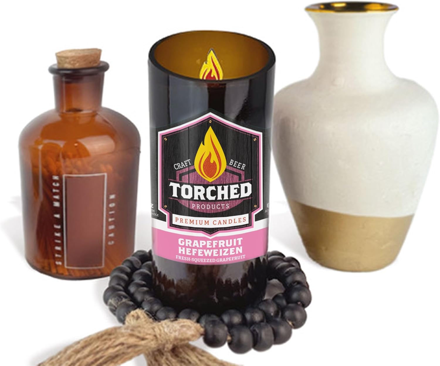 Torched Beer Scented Candles - Grapefruit Hefeweizen 11 oz