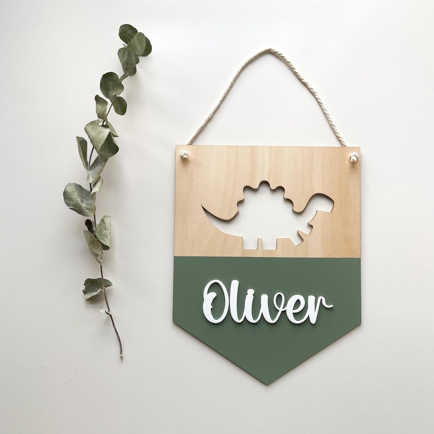 Personalized Dinosaur Name Plaque For Boys Girls Room Decor