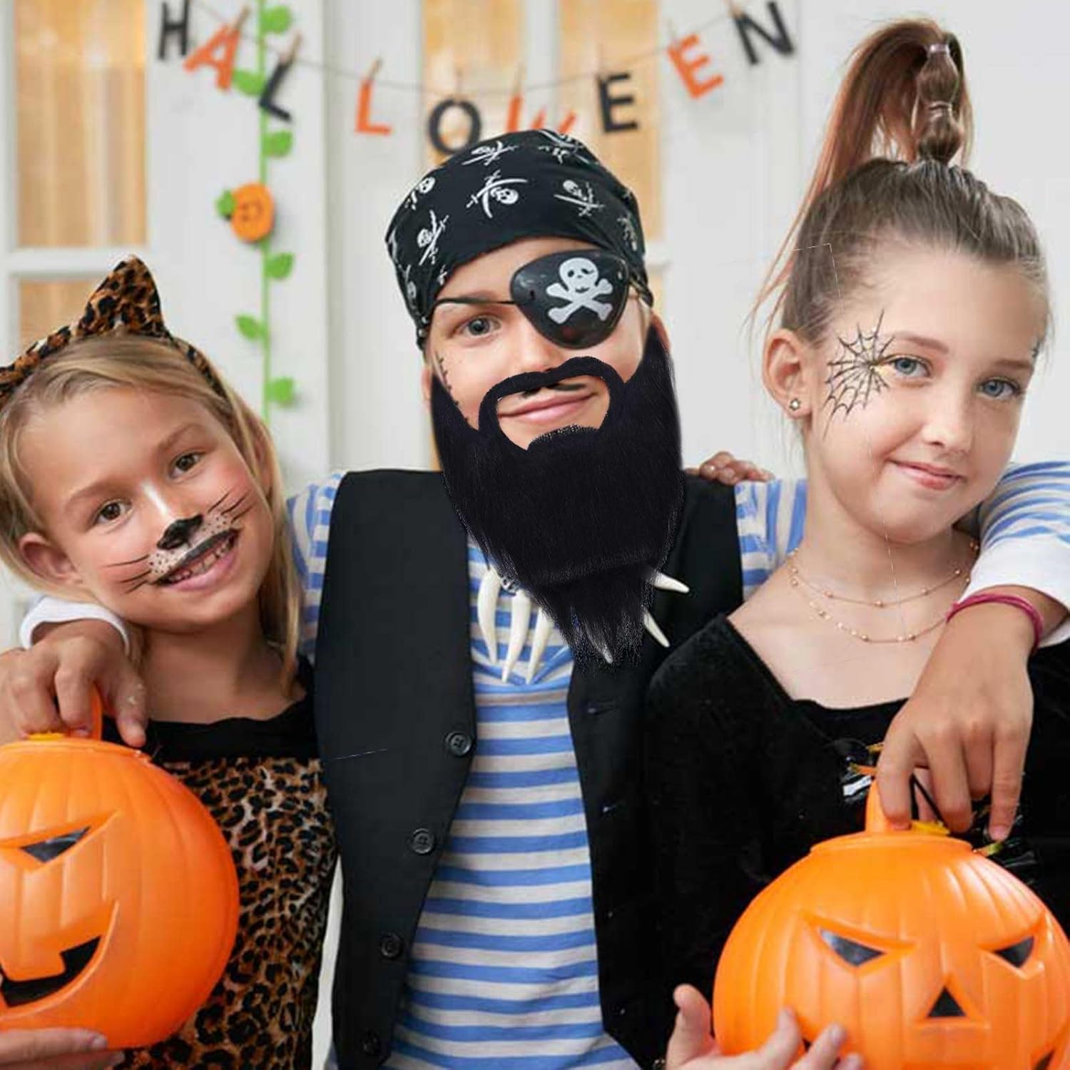 Foryysa Realistic Fake Beard and Mustache Set