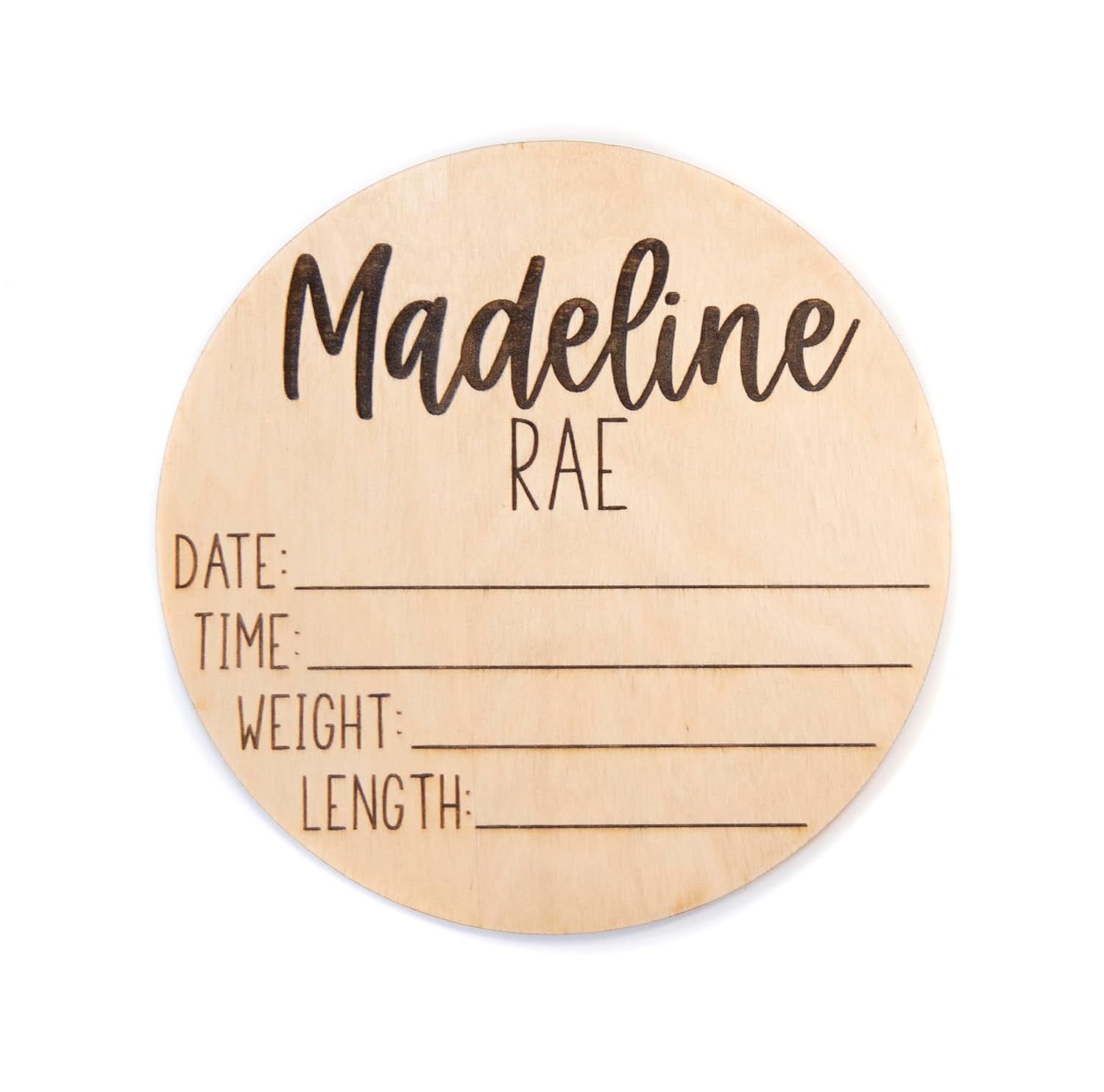 Personalized Wooden Baby Birth Announcement Sign