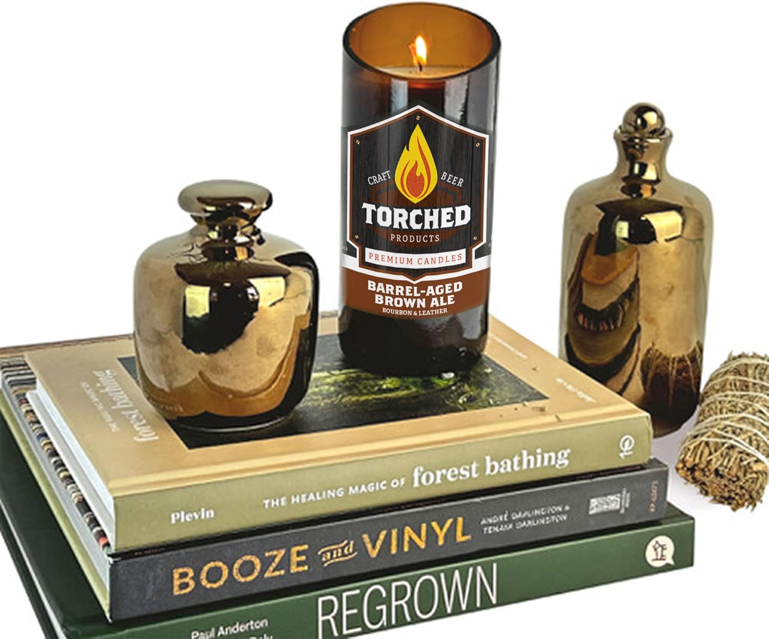 Torched Beer Scented Candles - Barrel-Aged Brown Ale 11 oz