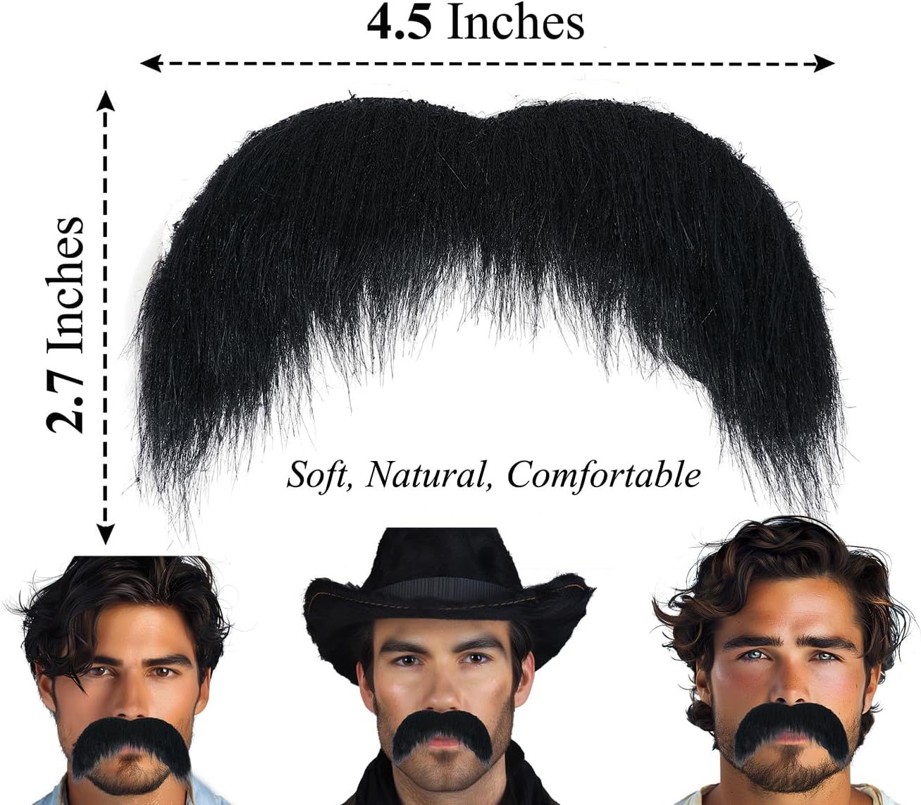 TWAYFEL 2 pcs Self Adhesive Fake Mustache