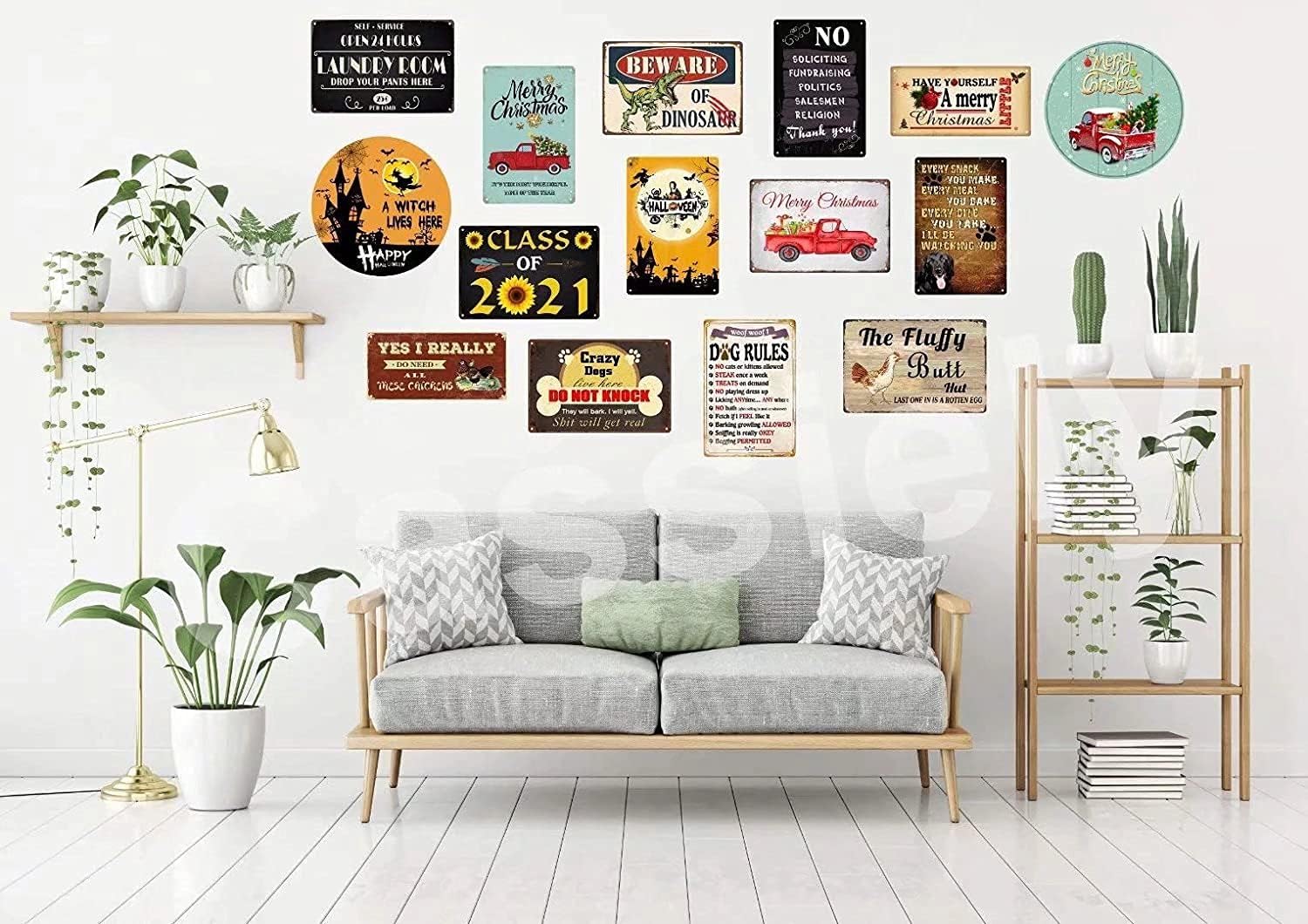 Round Metal Tin Sign 12x12 Inch Rustic Wall Decor