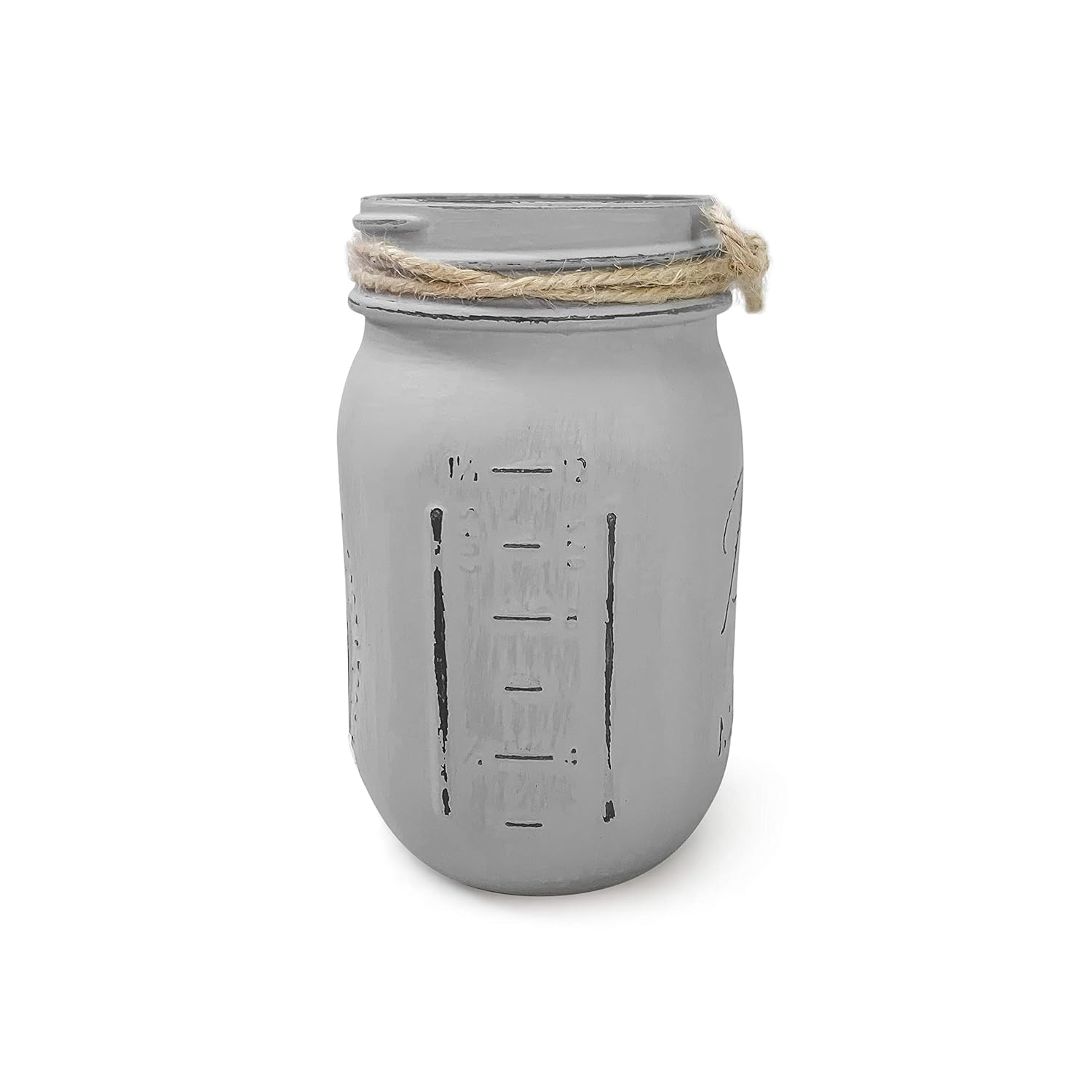 Light Gray Painted Mason Jar Centerpieces for Baby Showers