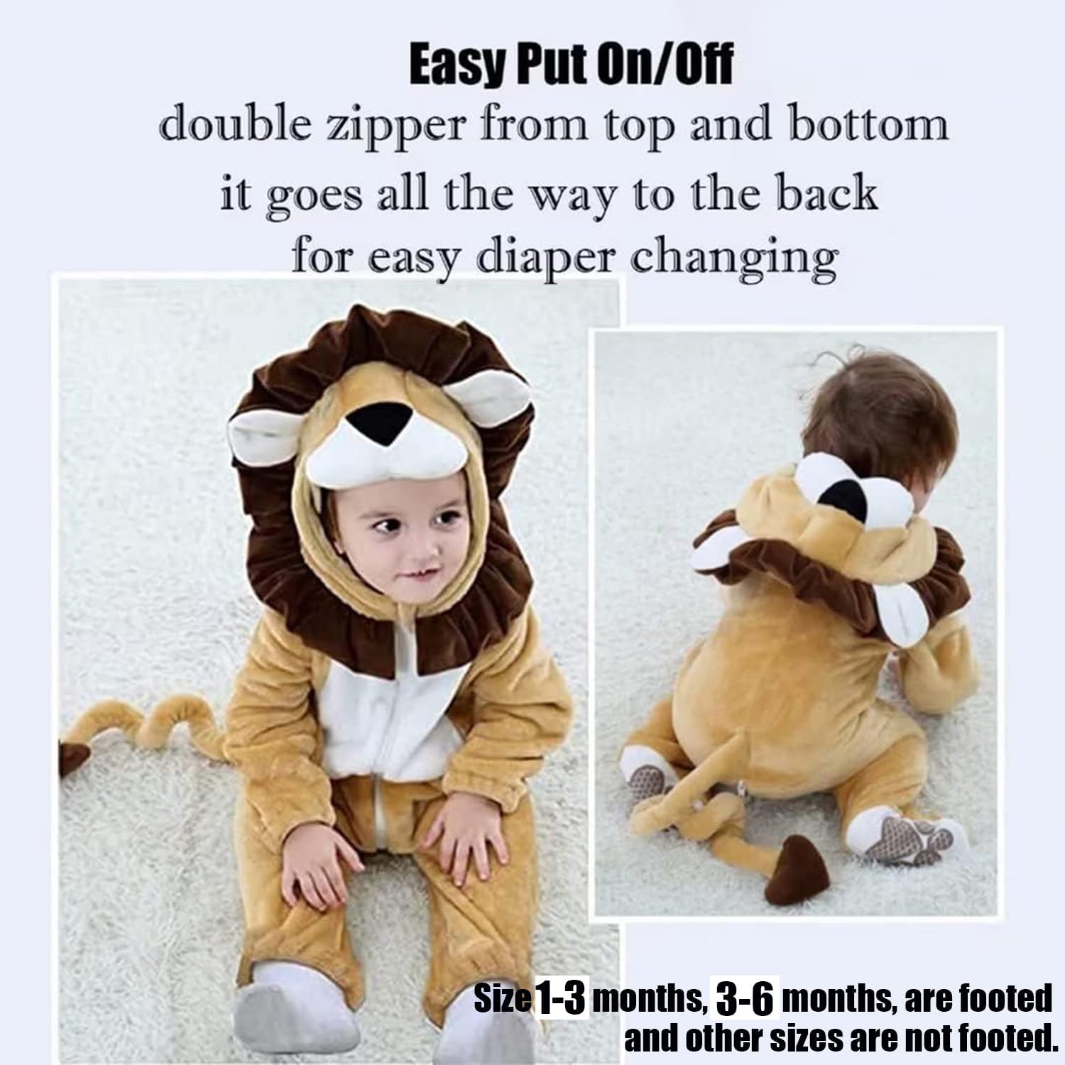 Halloween Baby Dinosaur Costume for Toddlers 1-60 Months